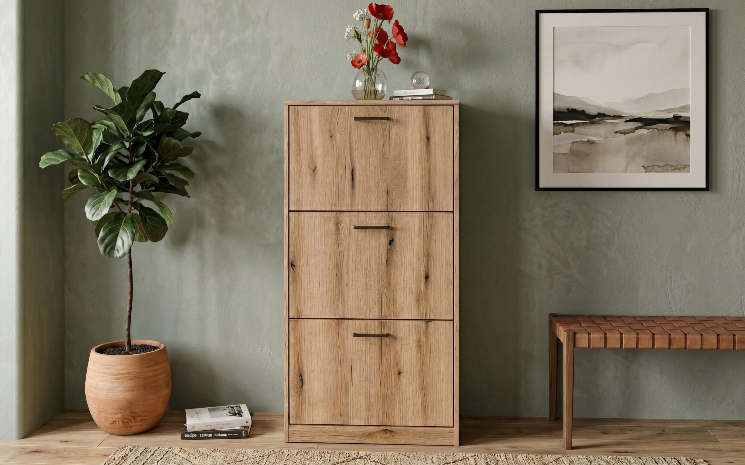 Shoe cabinet Beko 3, Evoke oak  3