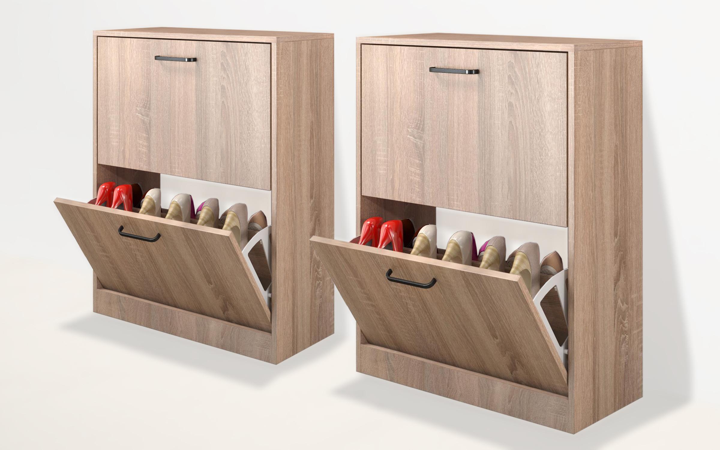 Set of 2 shoe cabinets Beko 2, Sonoma oak  1