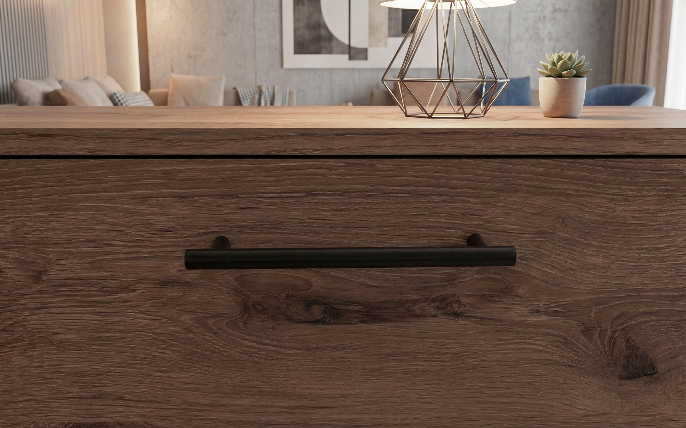 TV cabinet Belagio, dark Scandinavian oak  4