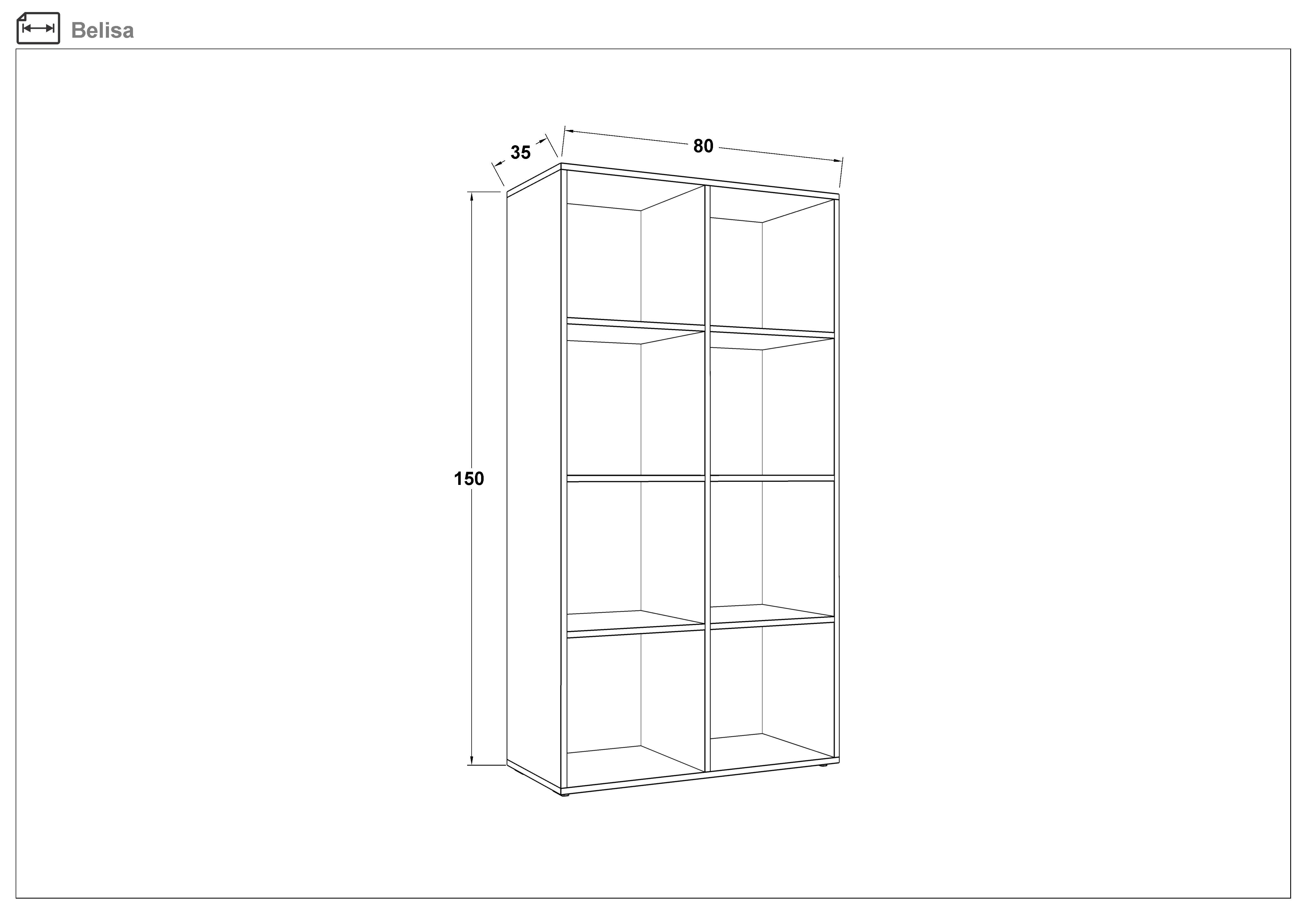 Стелаж Беліса, білий матовий  2