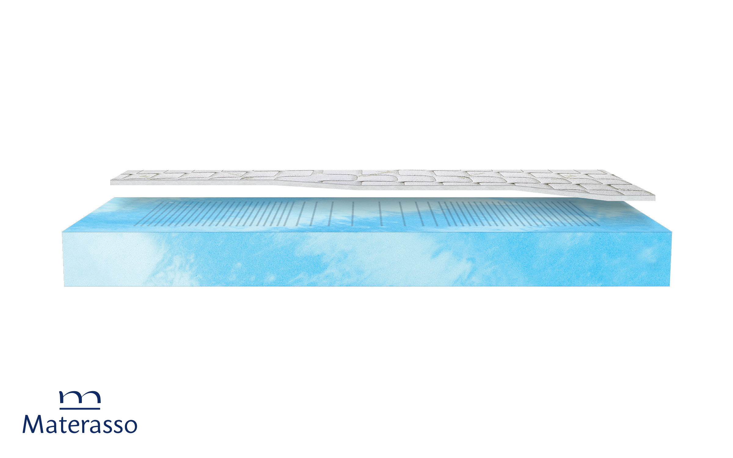 Two-sided mattress 180/200 Blue Lagune, white  4