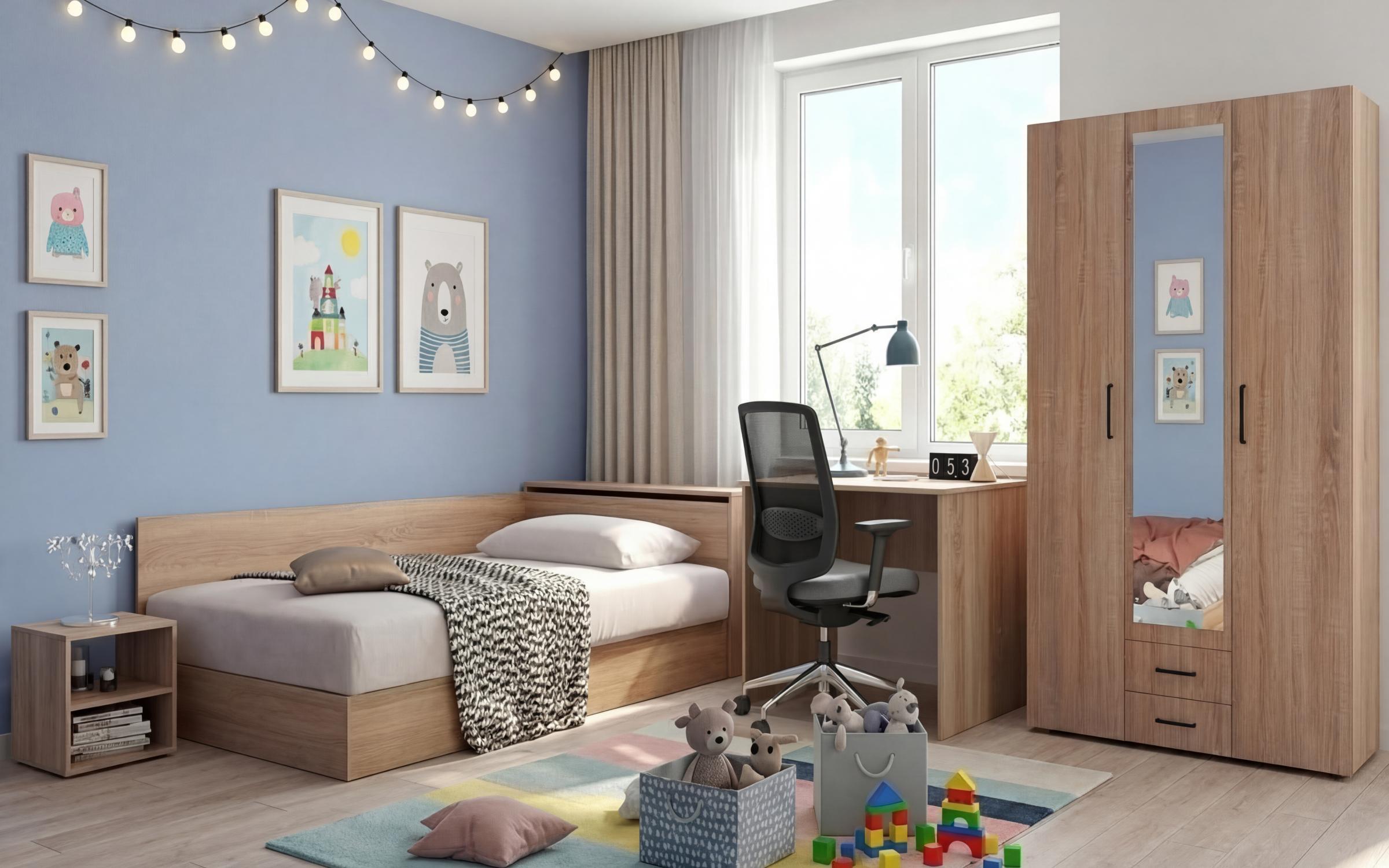Children's bedroom furniture set 120/190 Forest, Sonoma oak  1