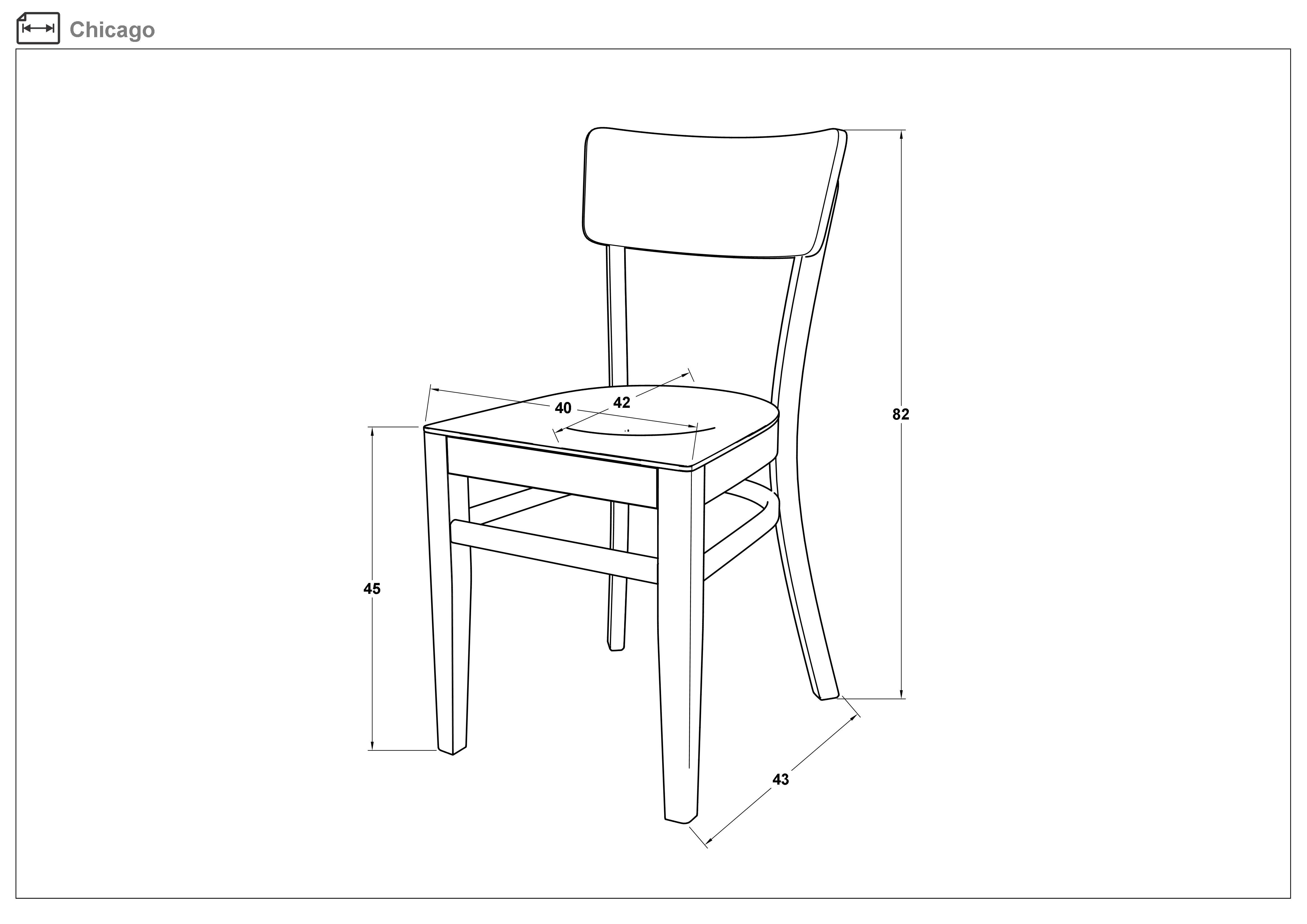 Dining chair Chicago, black  2