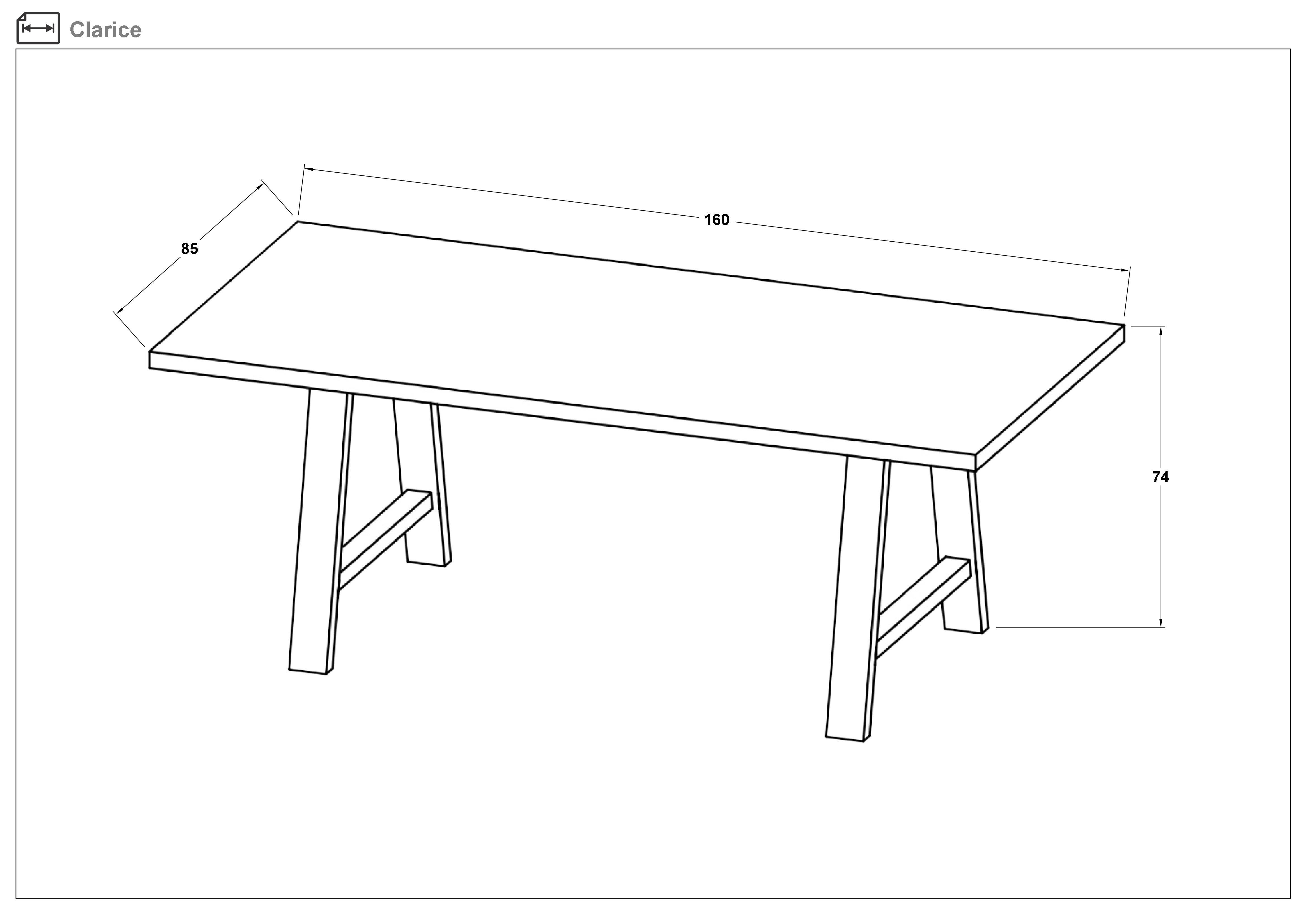 Dining table Claris, walnut  2