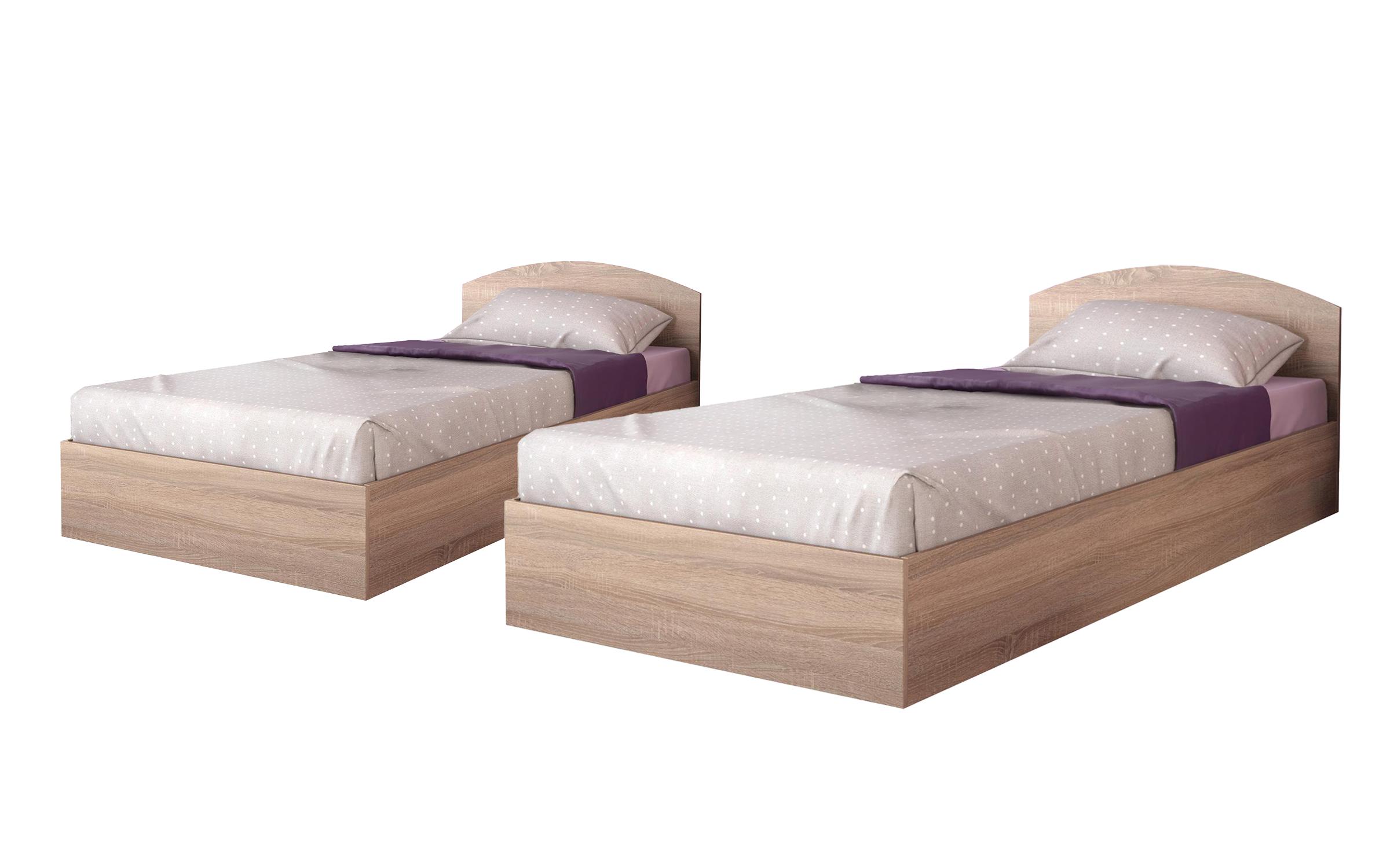 Set of 2 beds Rainbow II, Sonoma oak  1