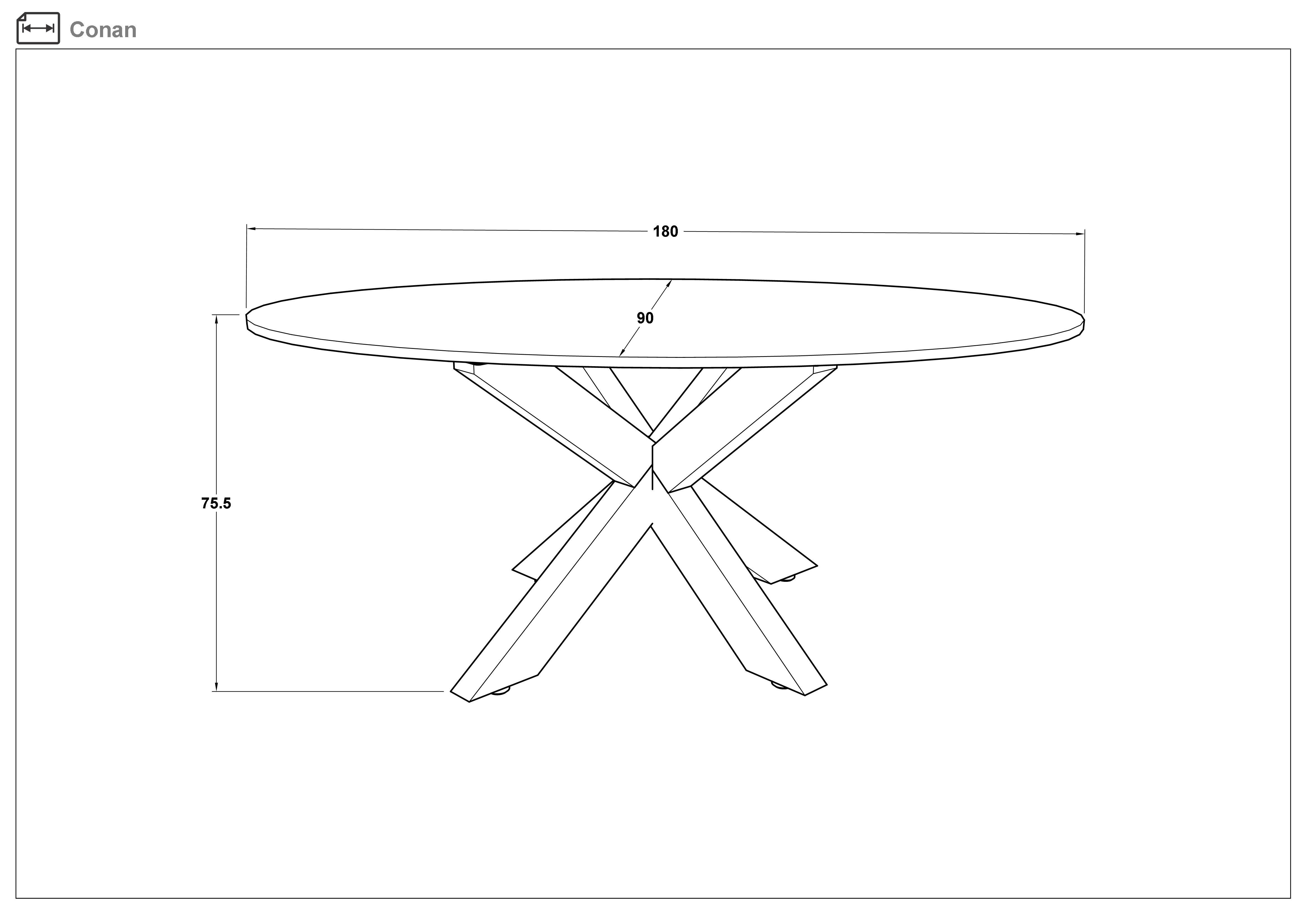 Dining table Conan, beech + black  2