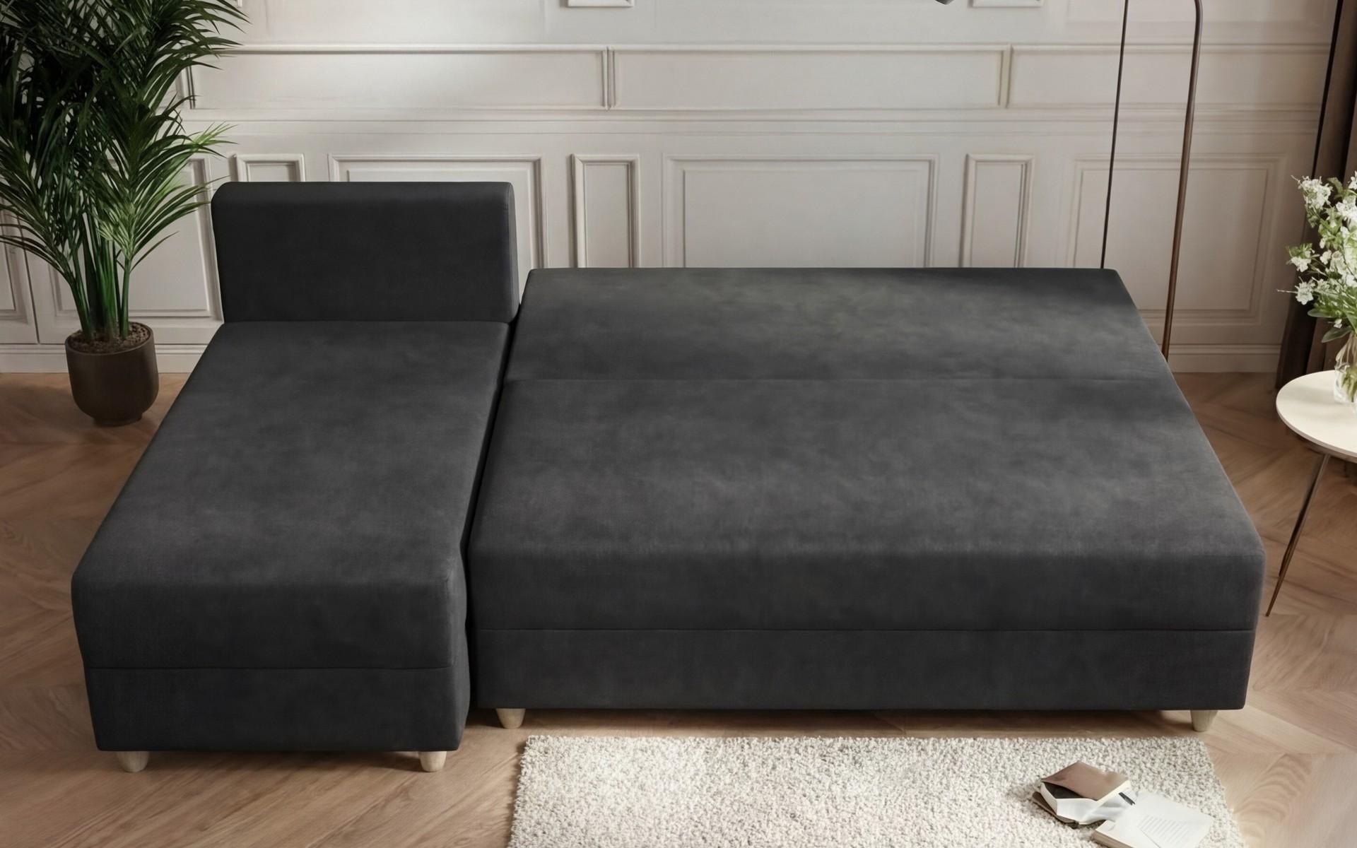 Extendable corner sofa Dafini, grey brown + brown  5