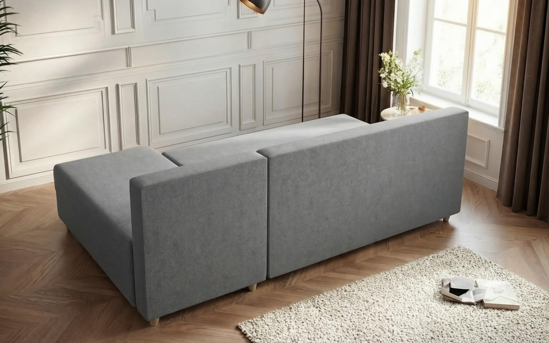 Extendable corner sofa Dafini, grey + burgundy  4