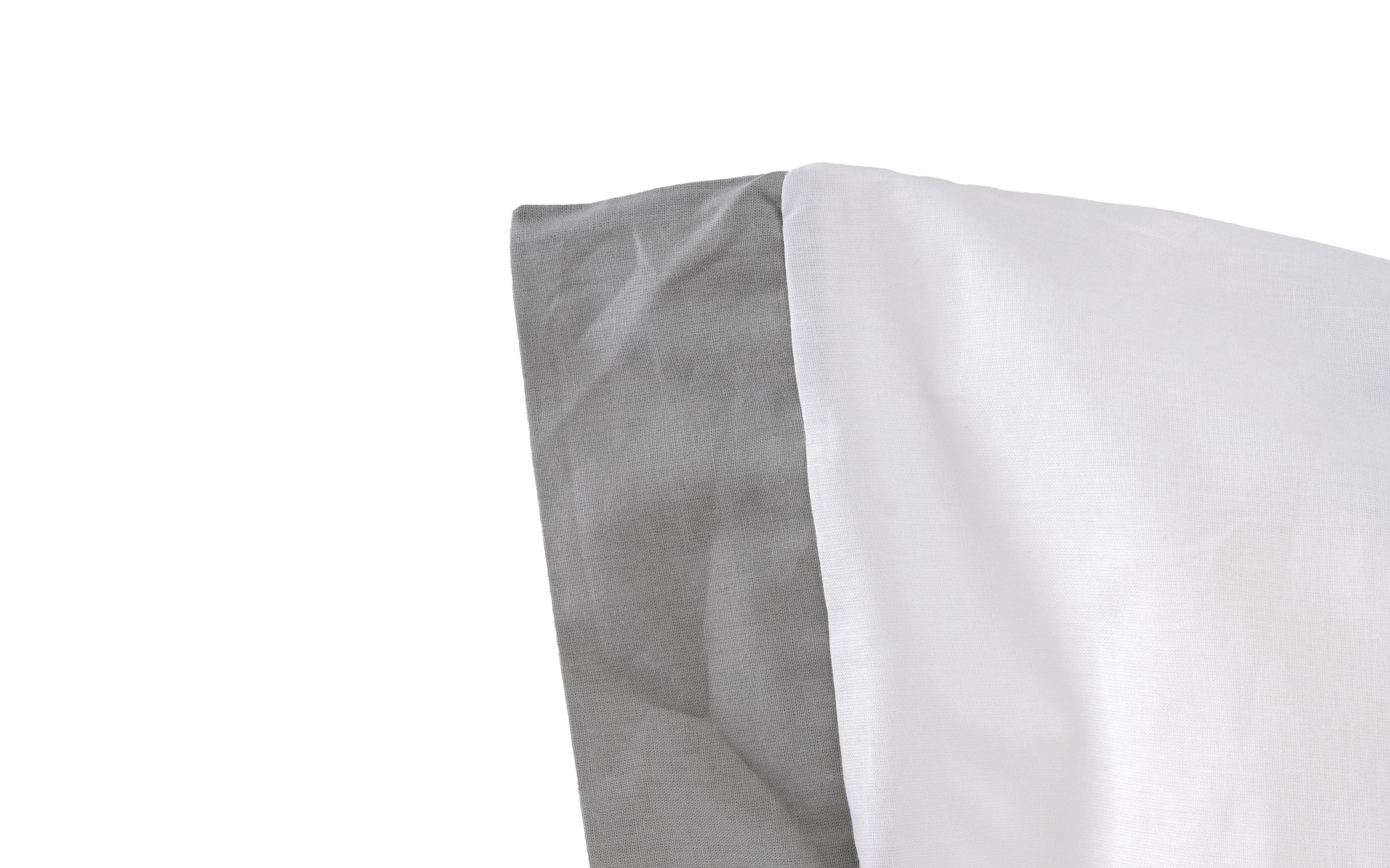 Bed linen 2 parts, 160/200 cm, white + grey  3