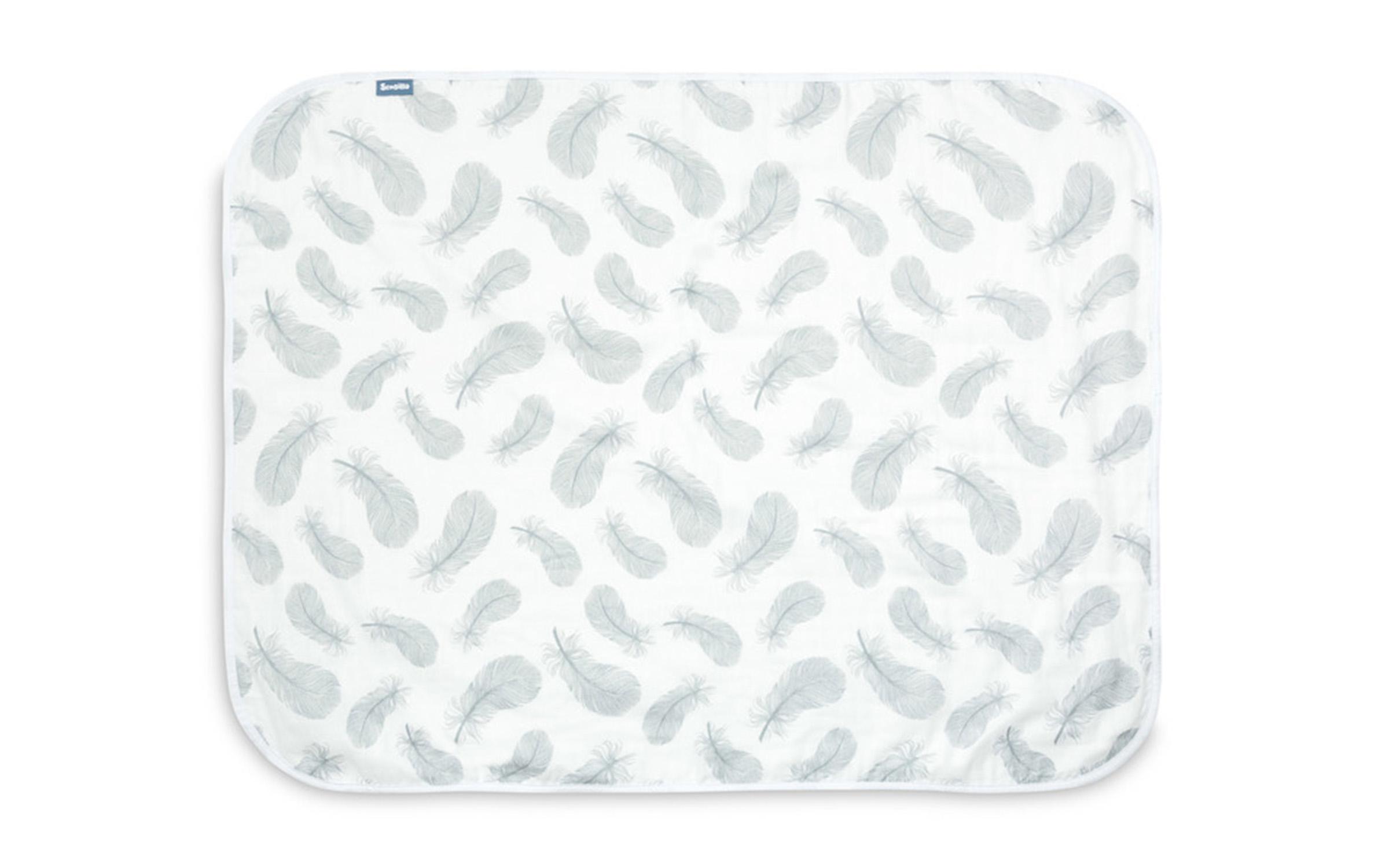 Muslin diaper, white + grey, 80/100 cm  3