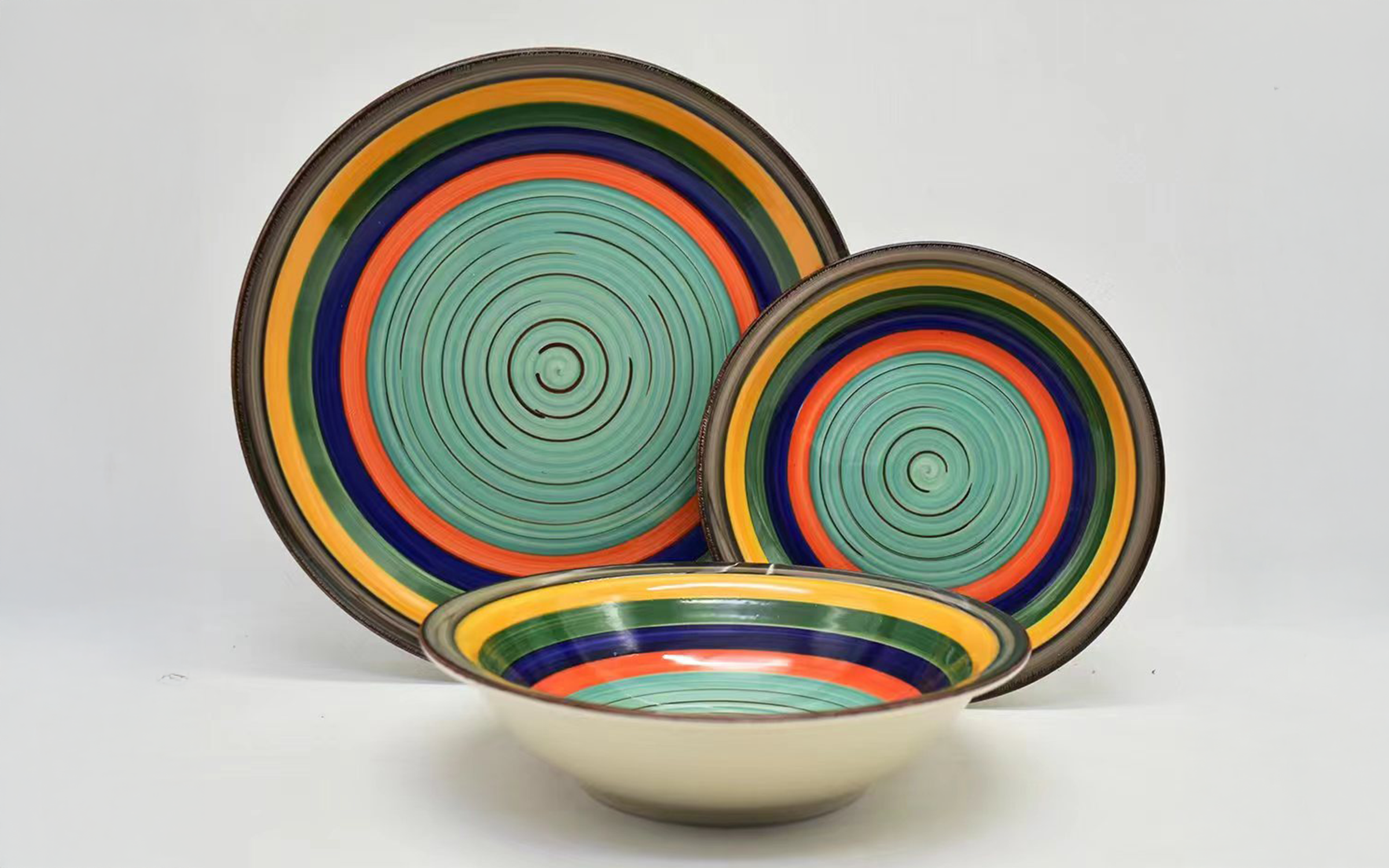 12 parts Dinner set, multicolored  2
