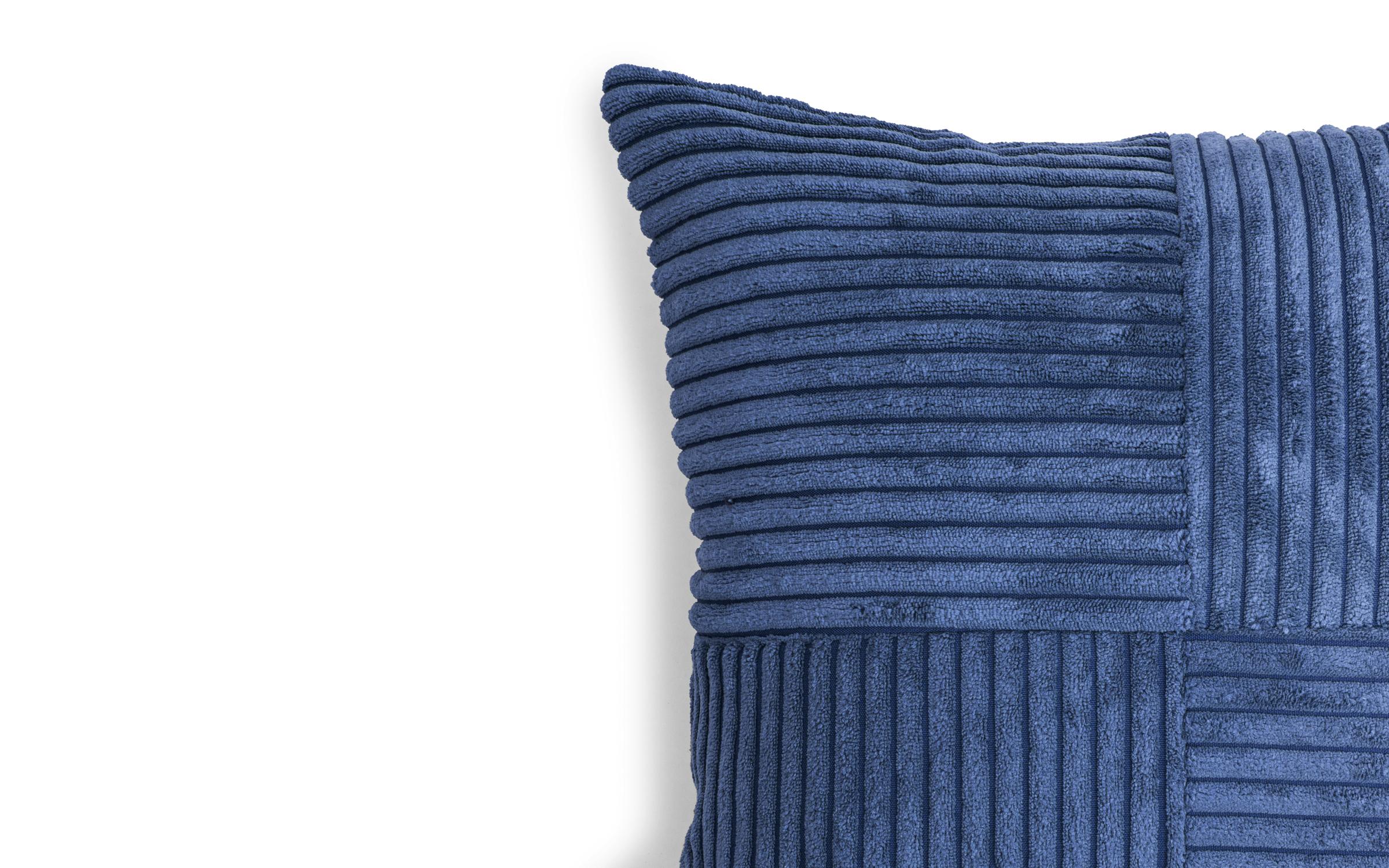 Throw pillow Squares 06667, blue  2