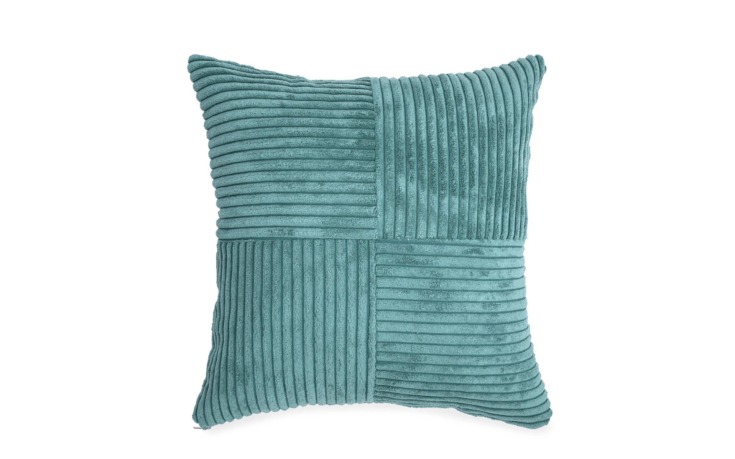 Throw pillow Squares 06671, turquoise  1