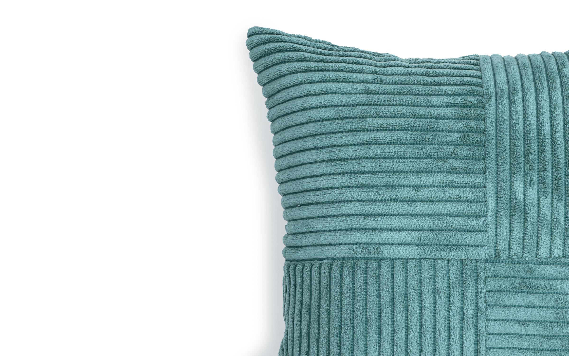 Throw pillow Squares 06671, turquoise  2