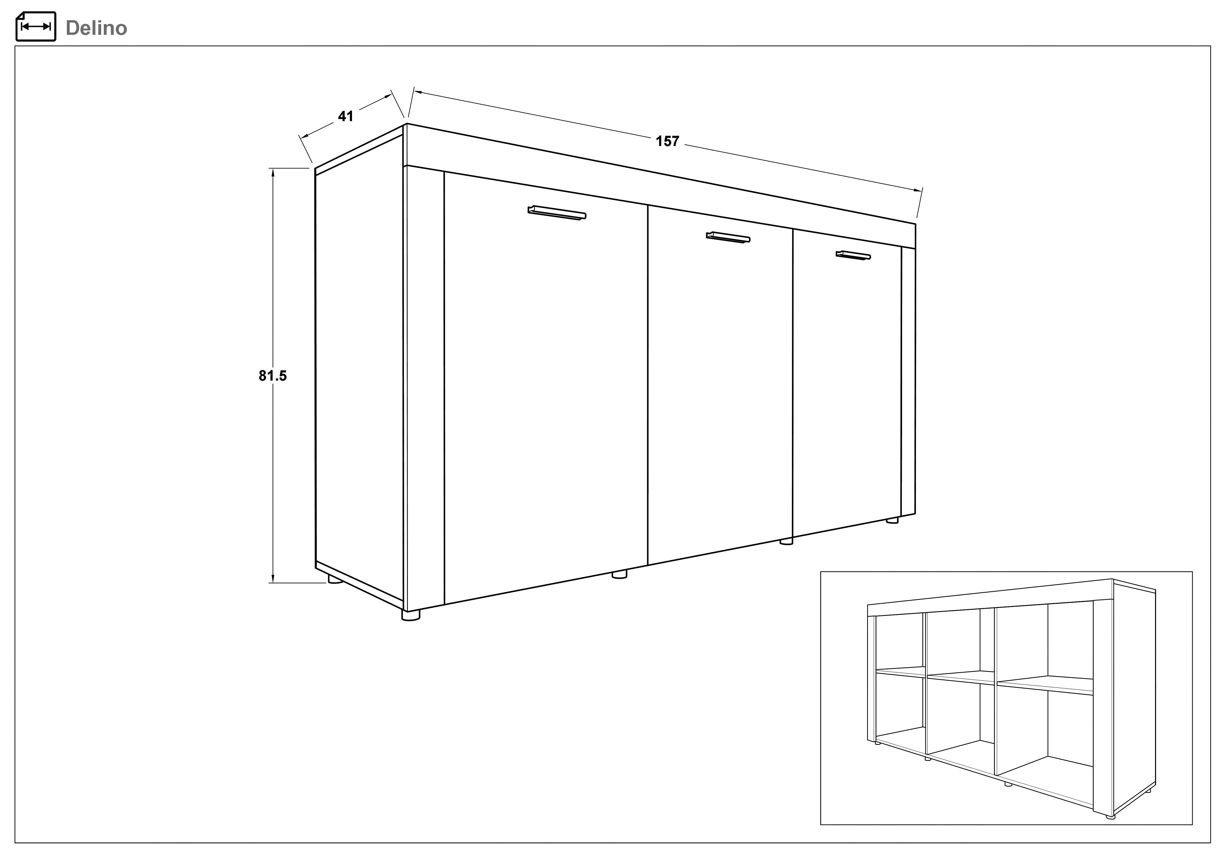 Dresser Delino, Sonoma oak  2
