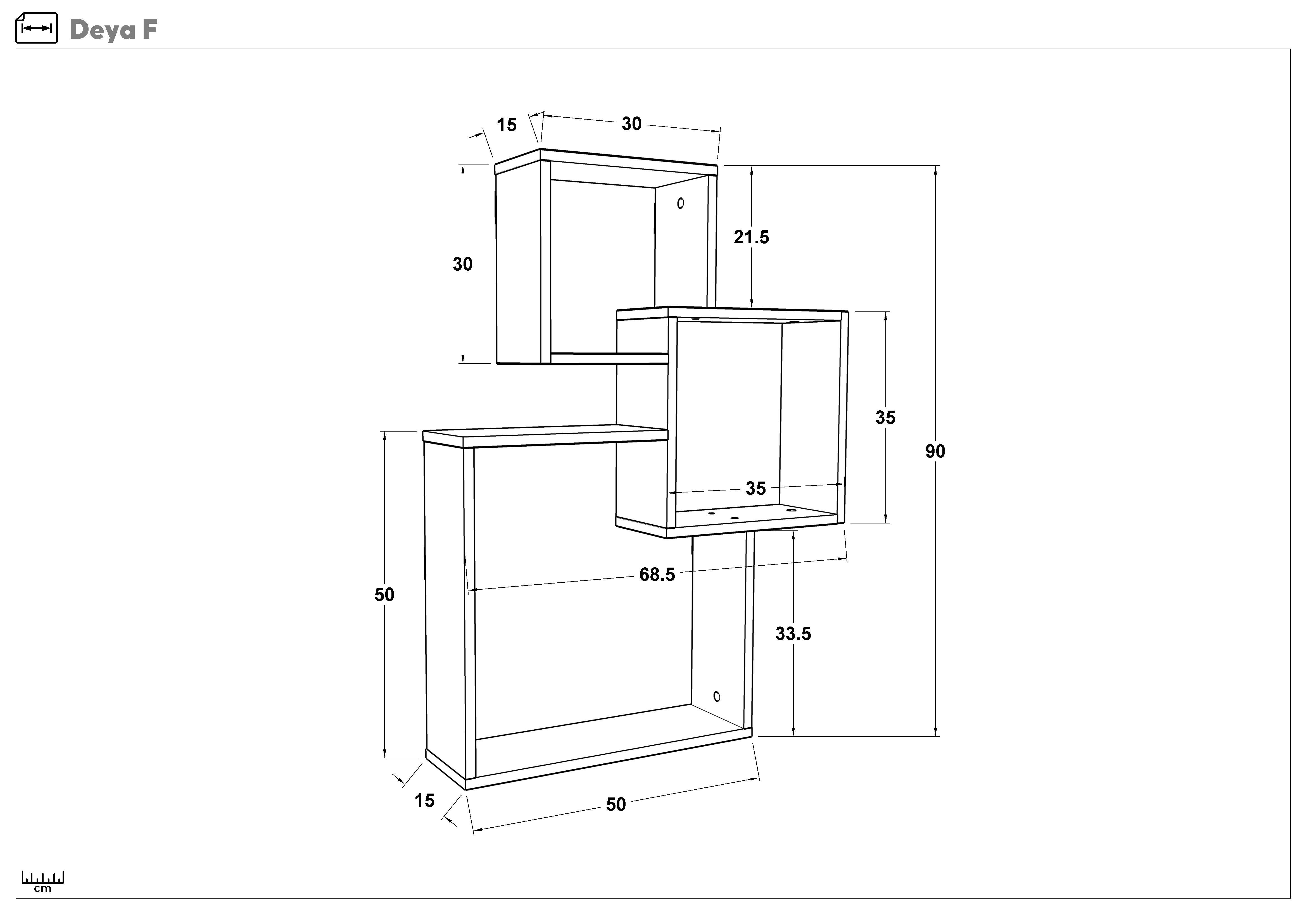 Bookcase Deya, white matt  2