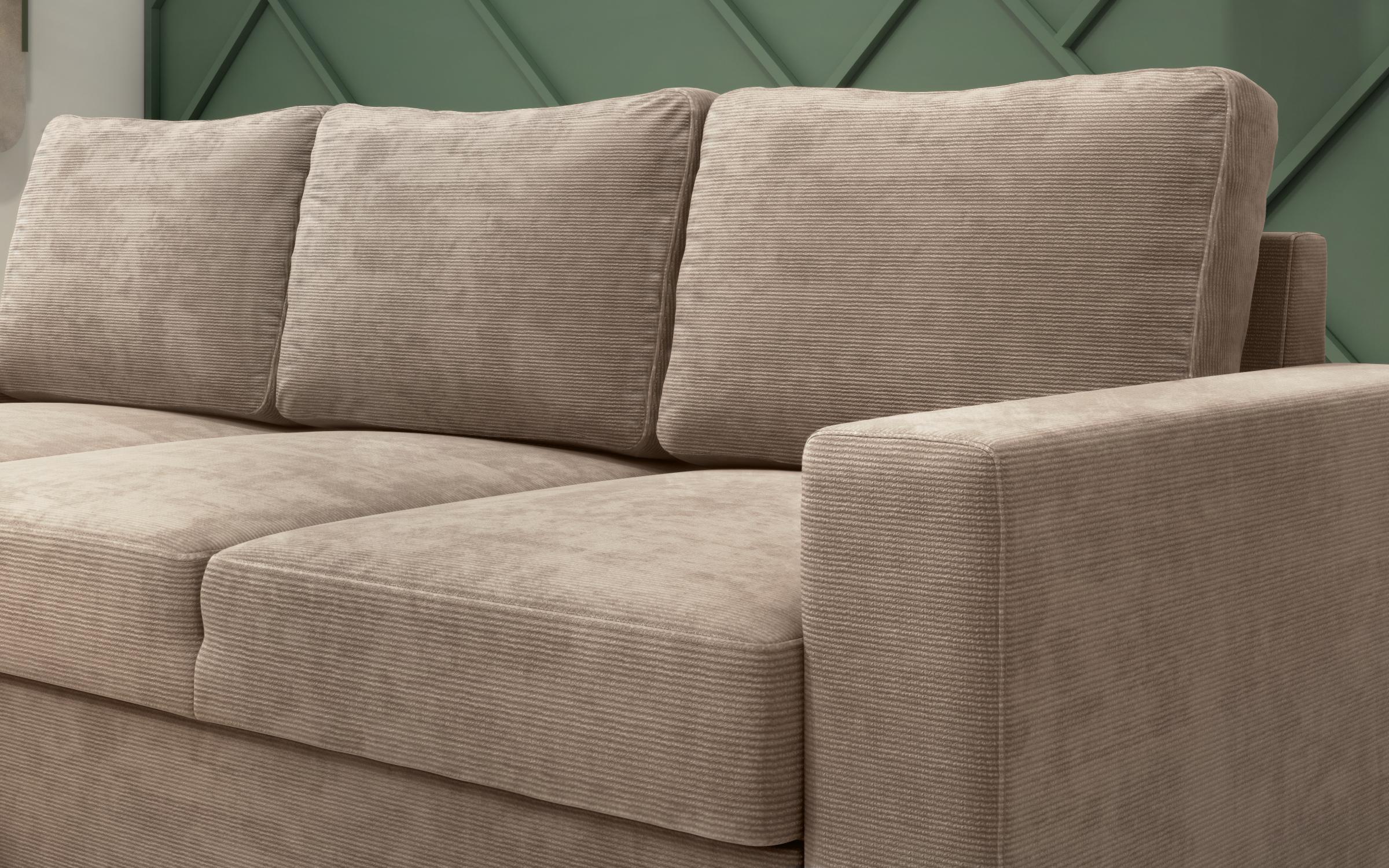 Extendable corner sofa Alba Ultra, light brown  8