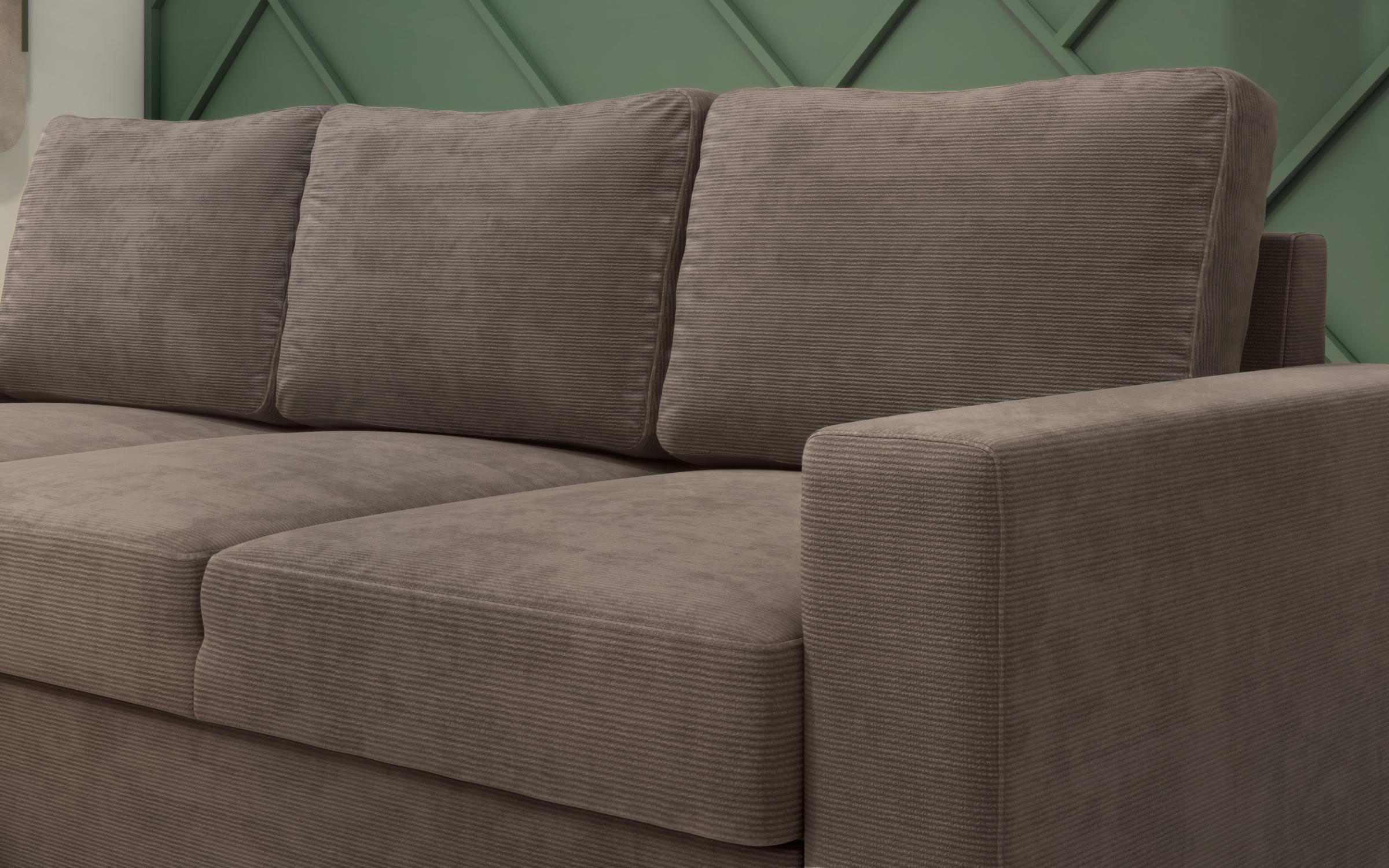 Extendable corner sofa Alba Ultra, dark brown  7