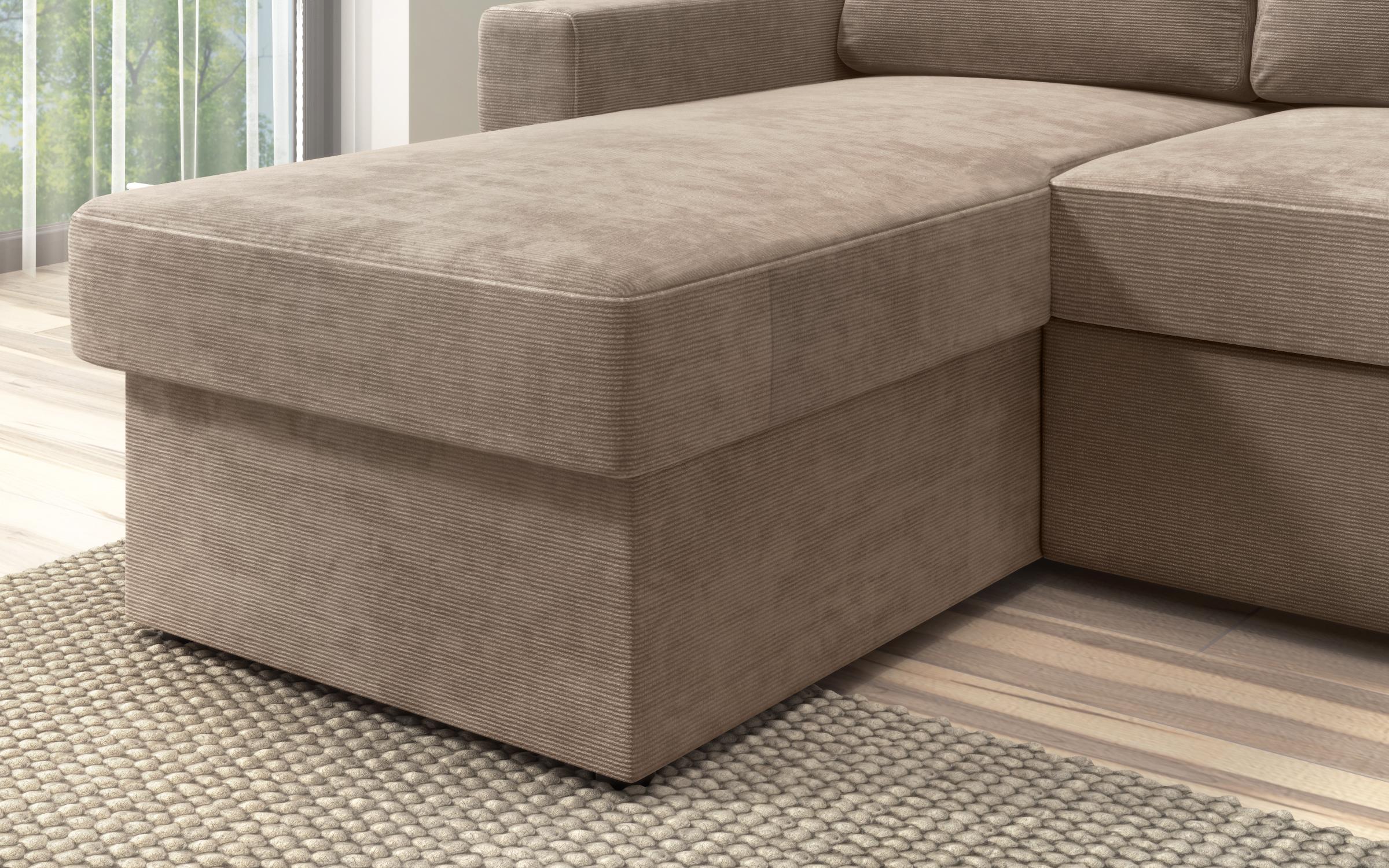 Extendable corner sofa Alba Ultra, light brown  9