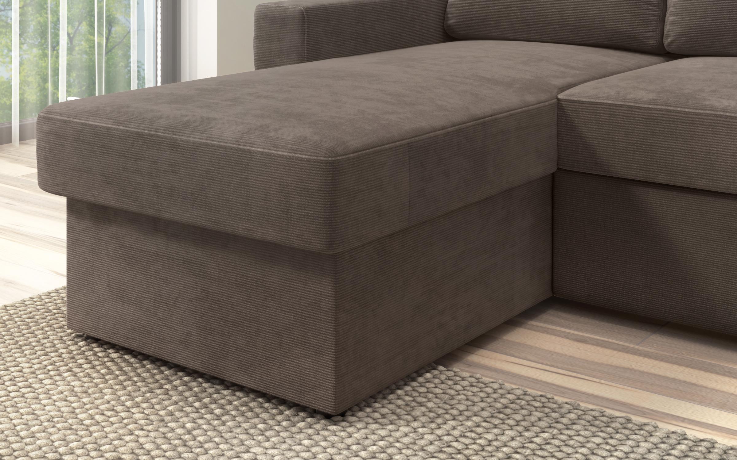 Extendable corner sofa Alba Ultra, dark brown  8