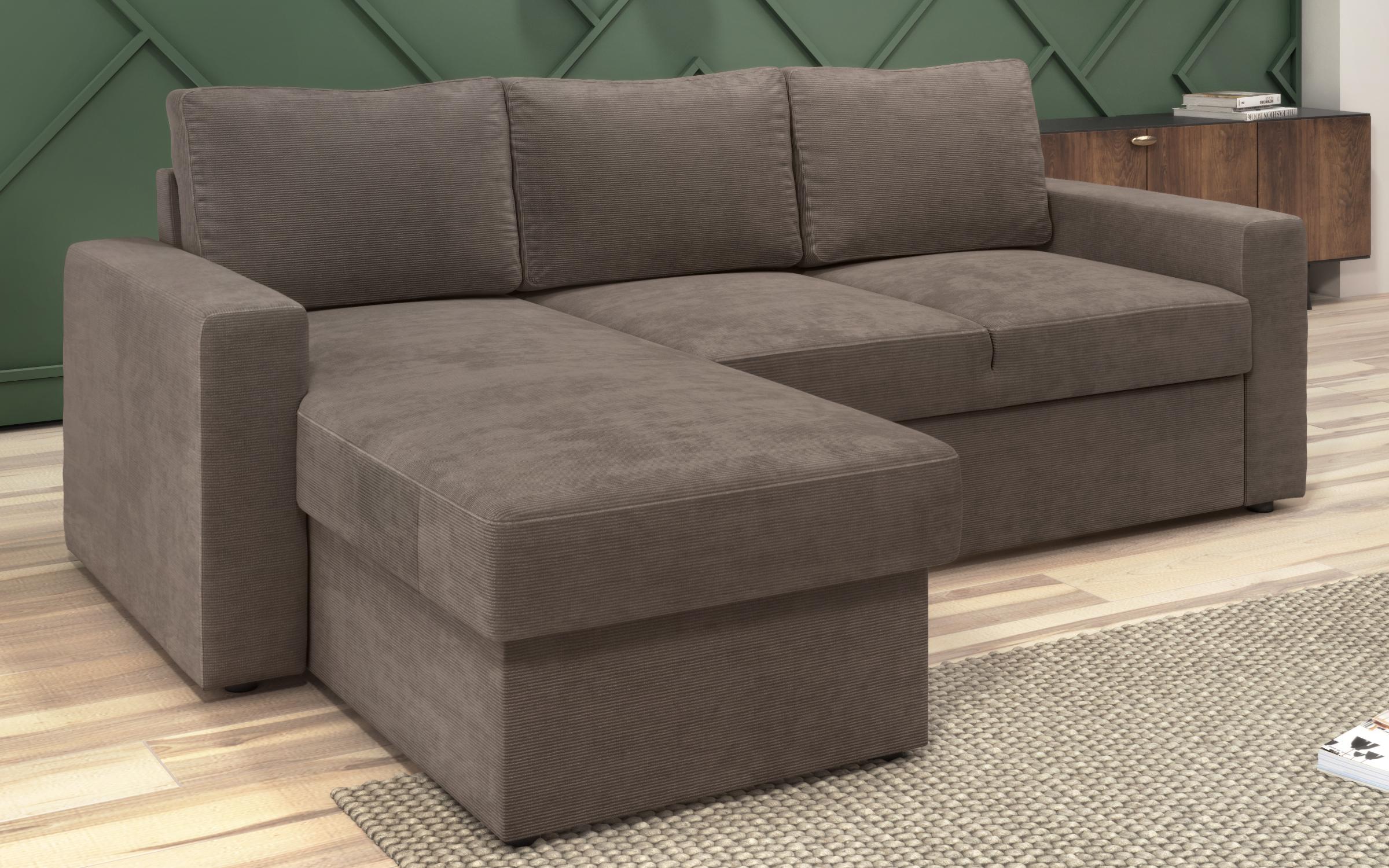 Extendable corner sofa Alba Ultra, dark brown  9