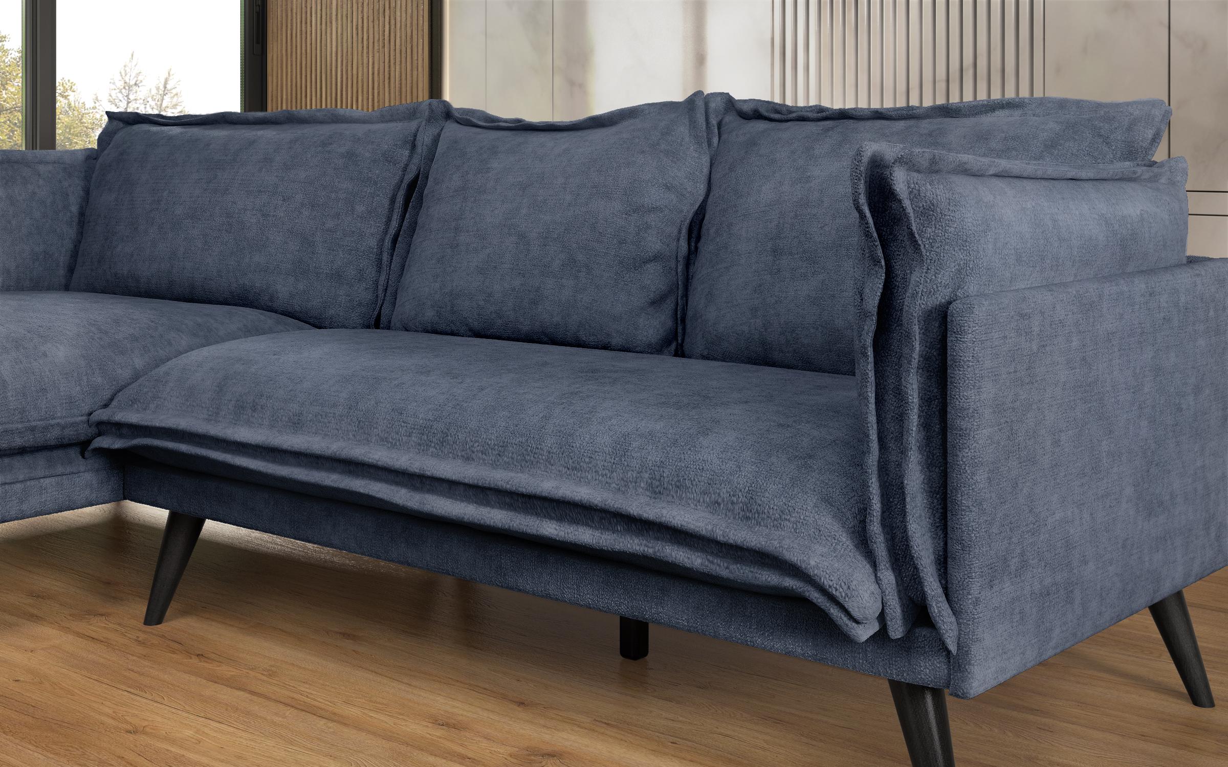 Corner sofa Alberto Extra, blue  8