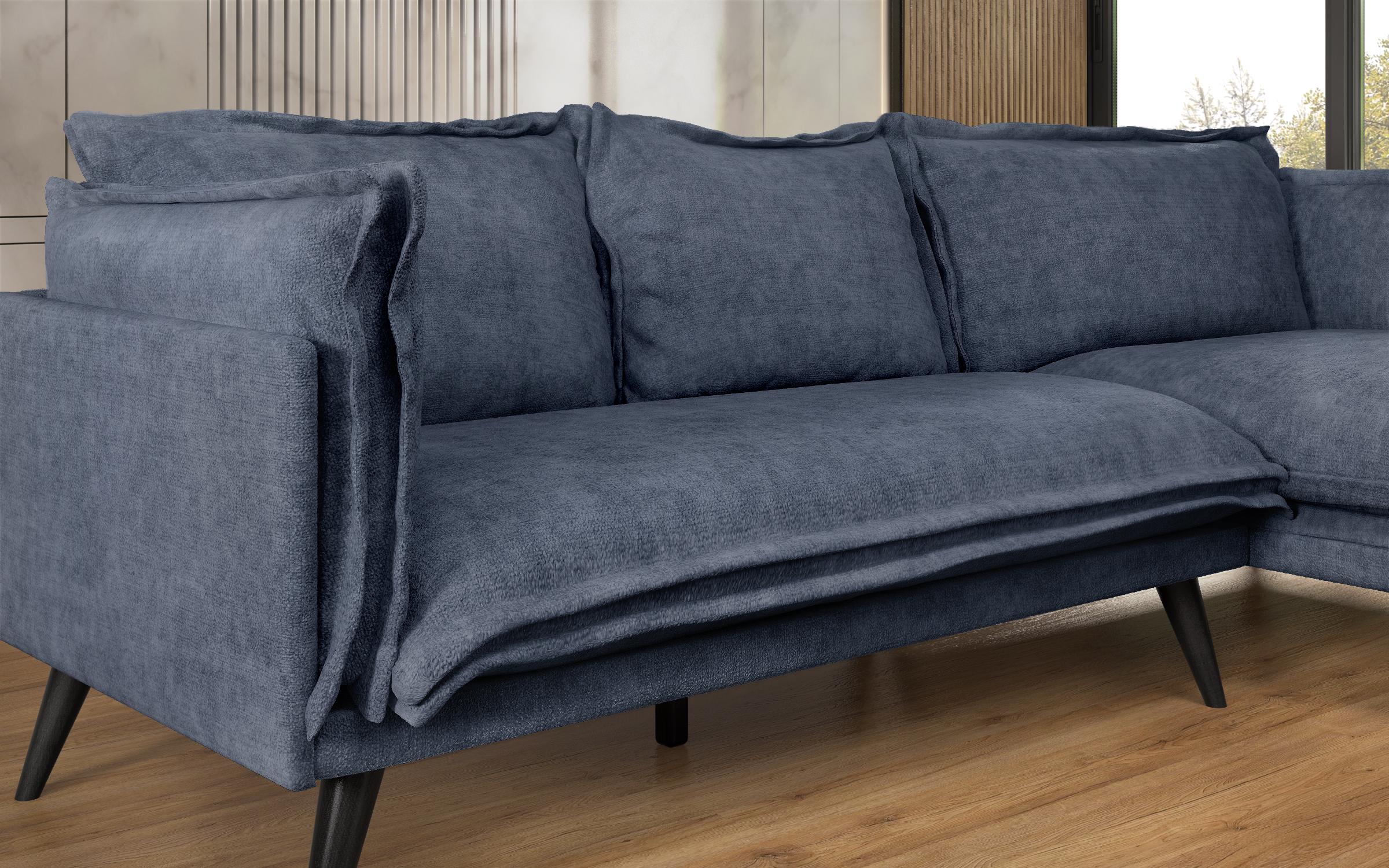 Corner sofa Alberto Extra, blue  8