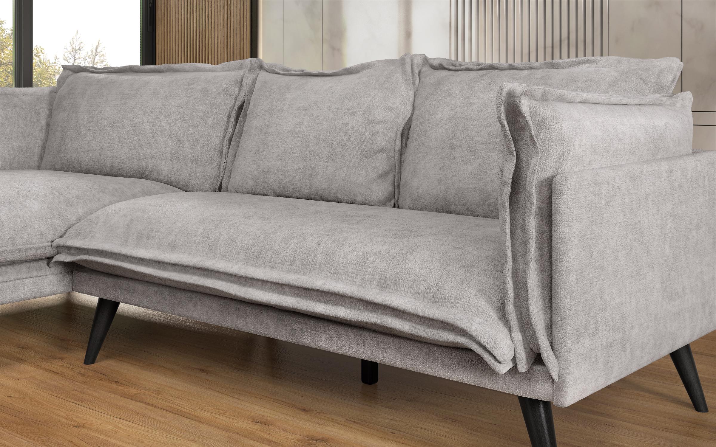Corner sofa Alberto Extra, light grey  8
