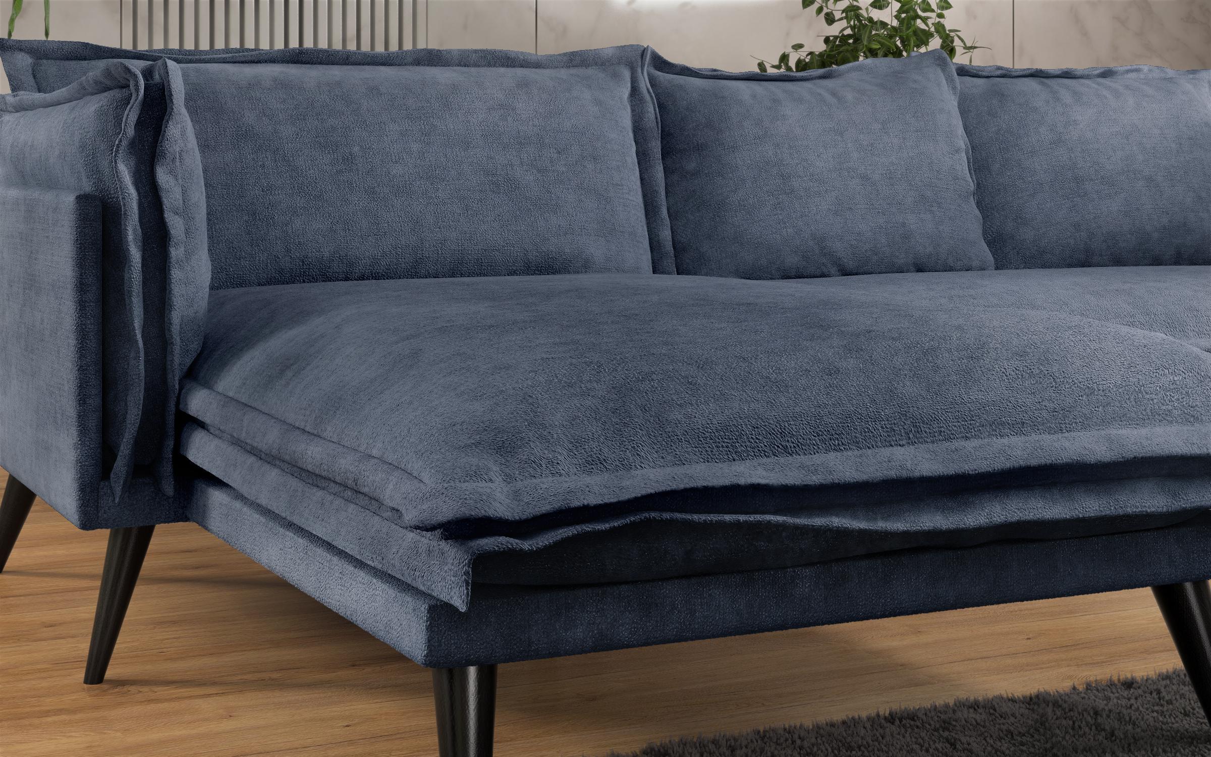 Corner sofa Alberto Extra, blue  9