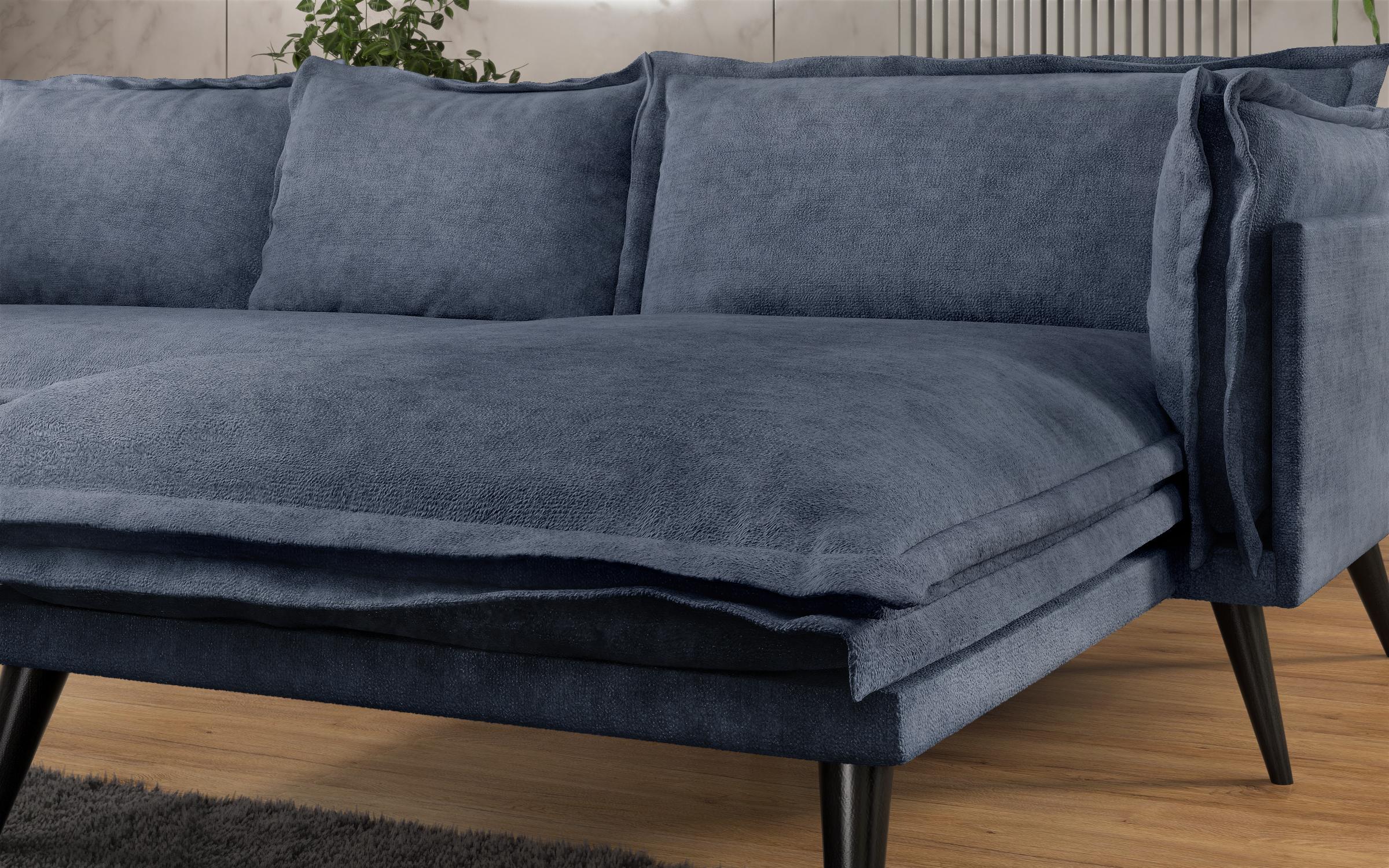 Corner sofa Alberto Extra, blue  9