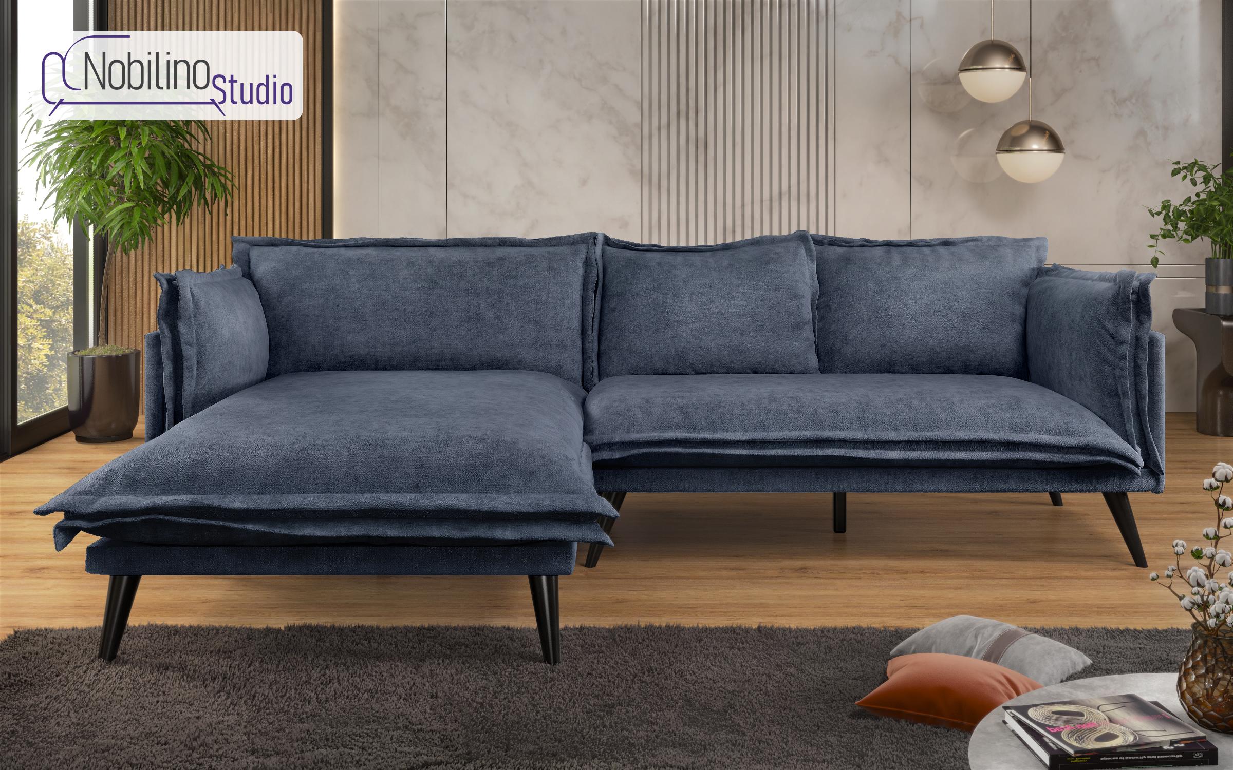 Corner sofa Alberto Extra, blue  1
