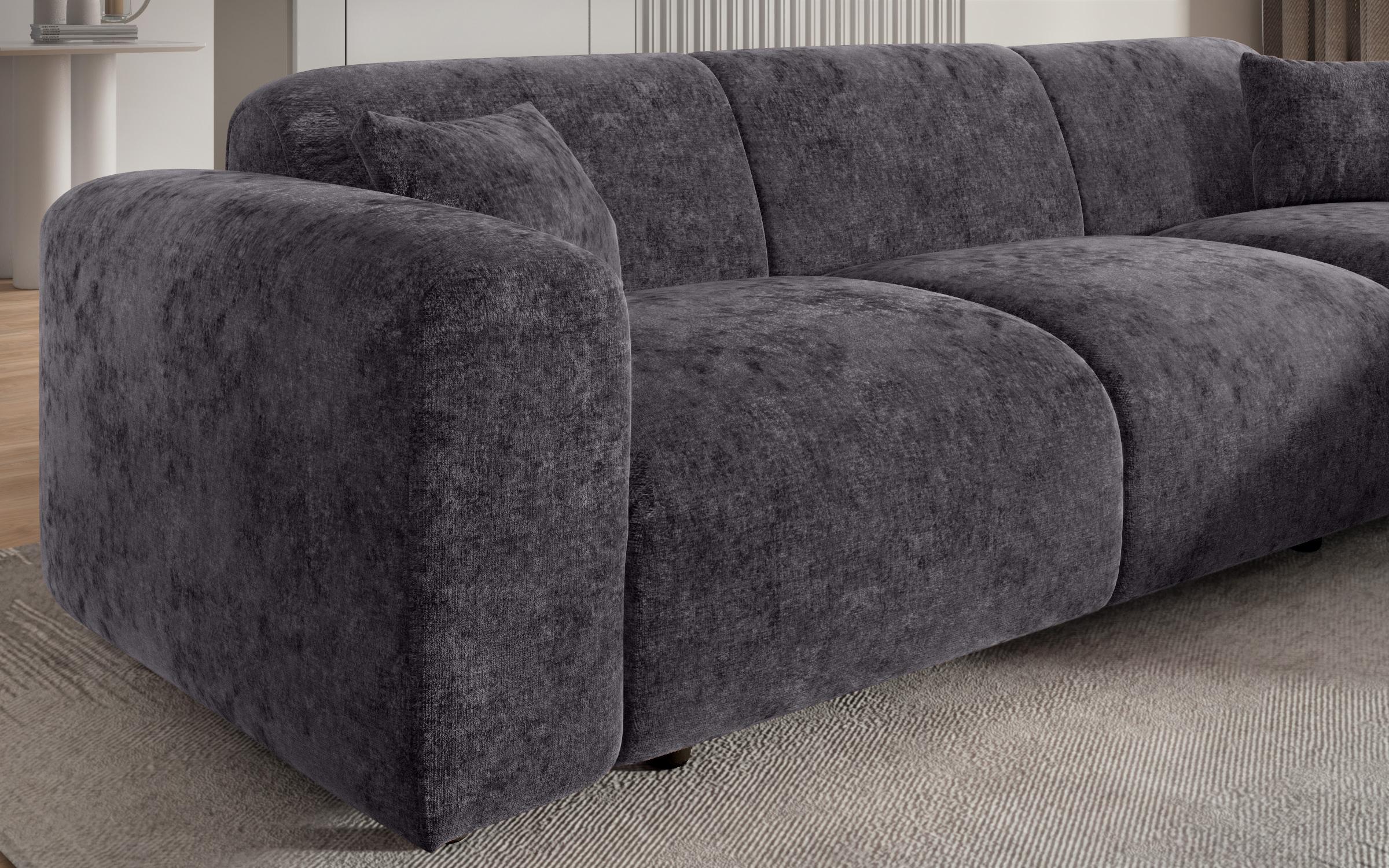 Corner sofa Alegro, dark grey  4