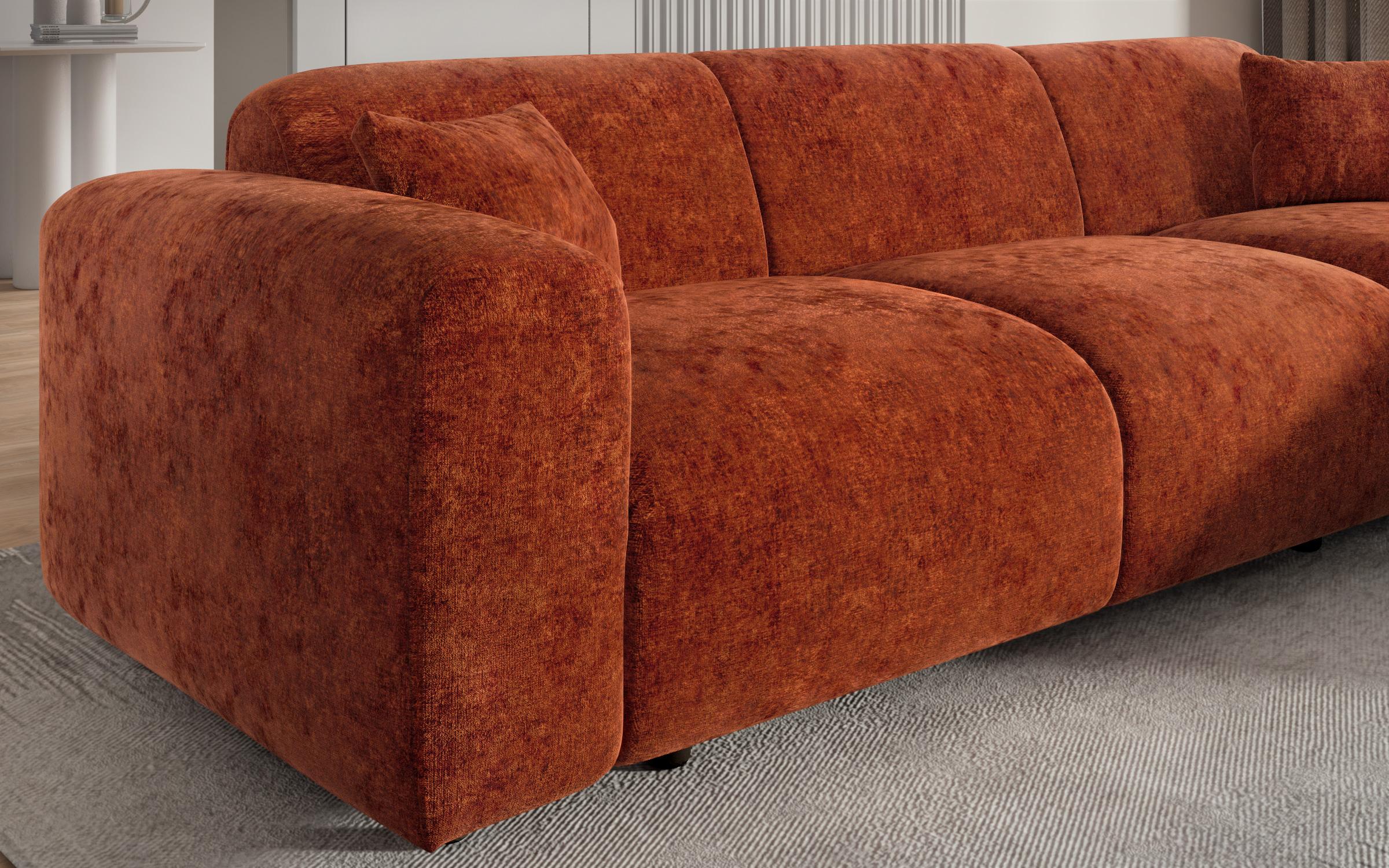 Corner sofa Alegro, orange  4