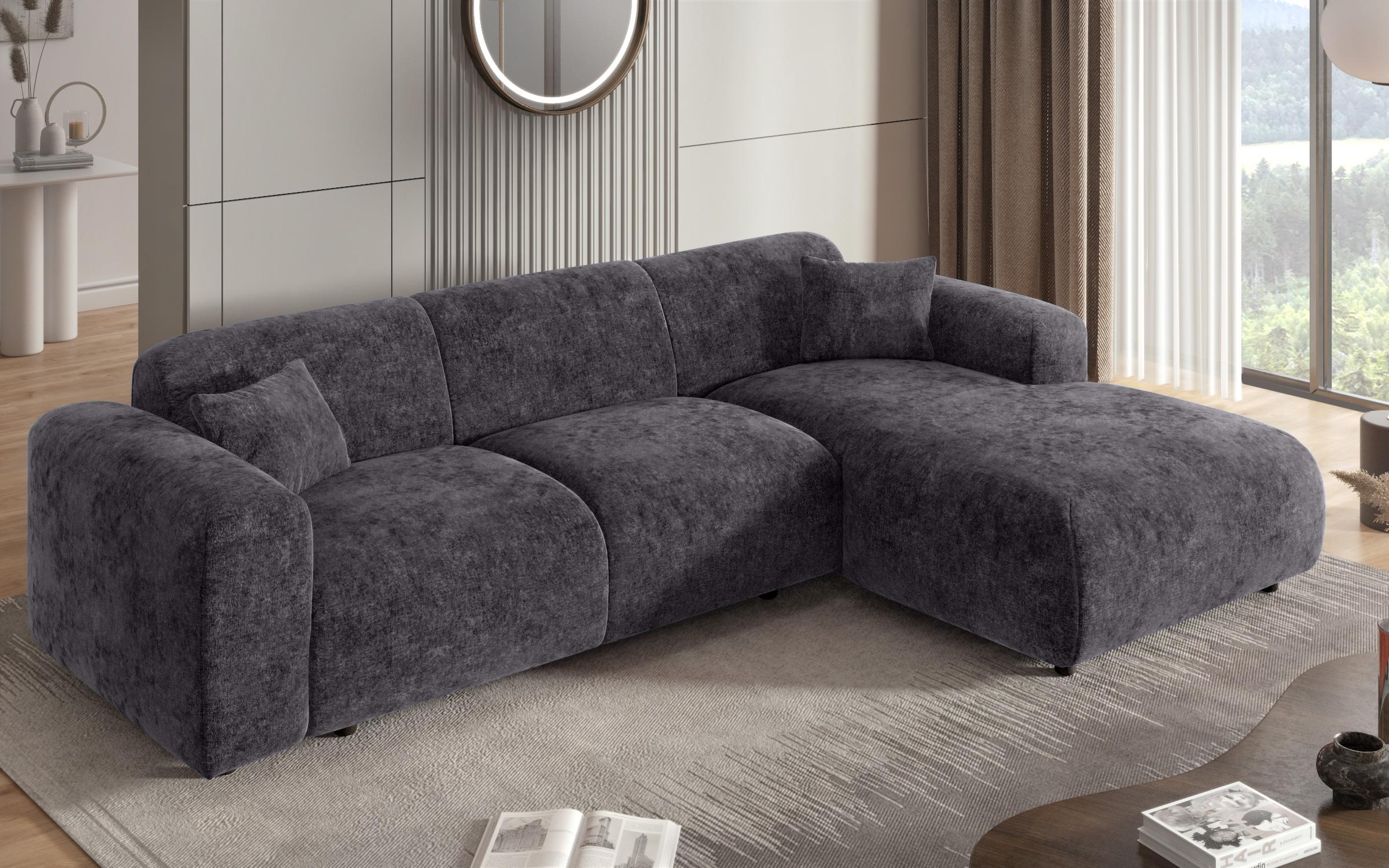 Corner sofa Alegro, dark grey  7