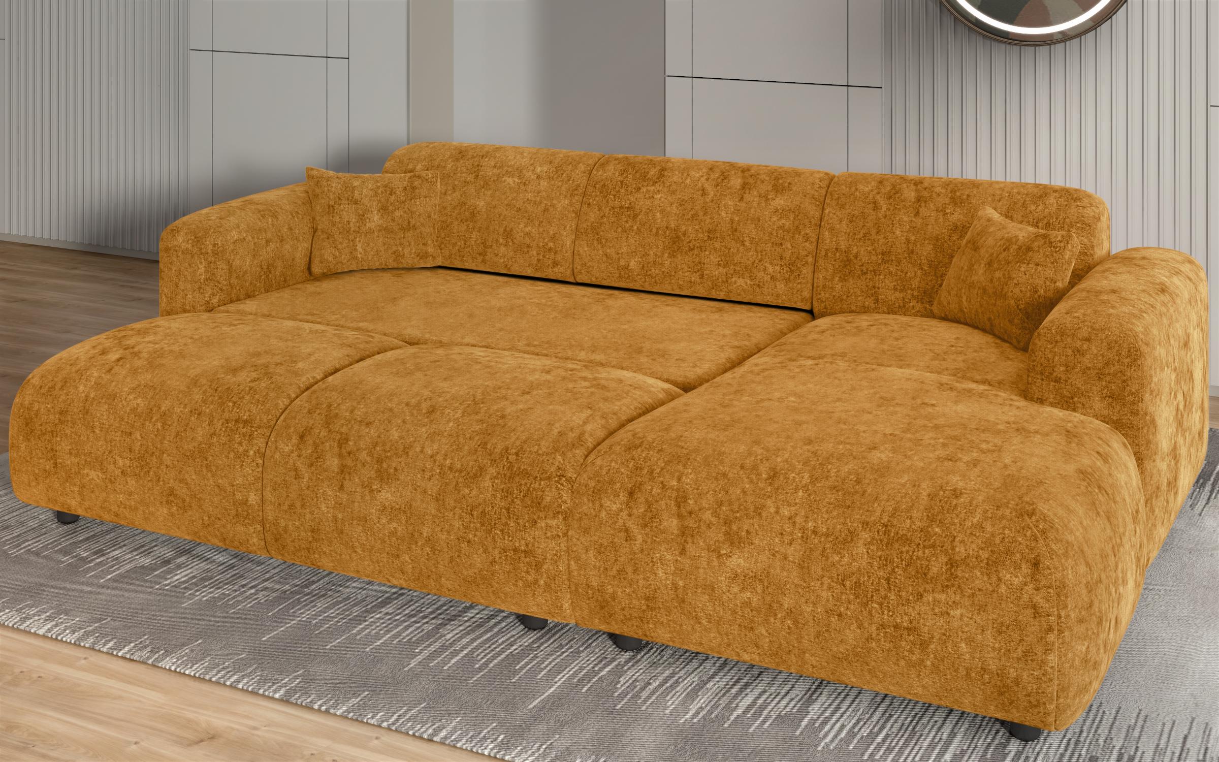 Extendable corner sofa Alegro, yellow  4