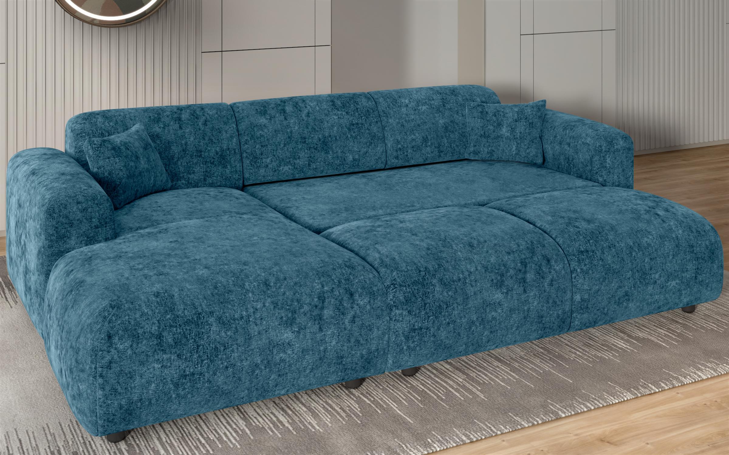 Extendable corner sofa Alegro, turquoise  4