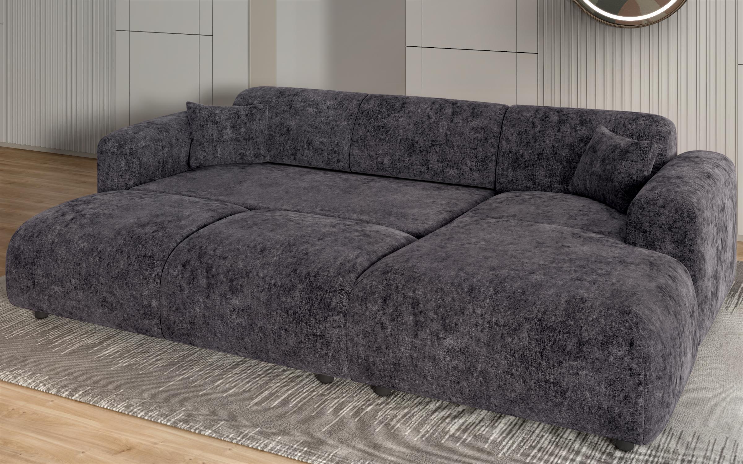 Extendable corner sofa Alegro, dark grey  4