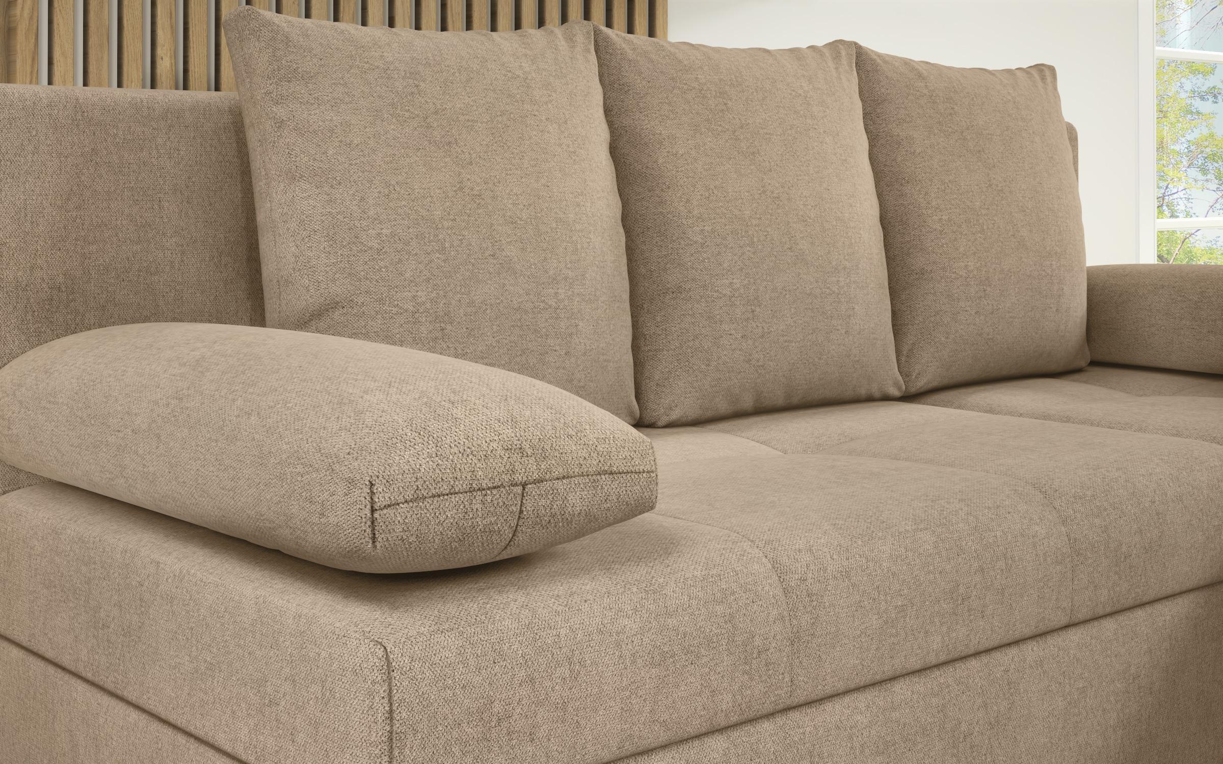 Extendable corner sofa Aleto, light beige  8