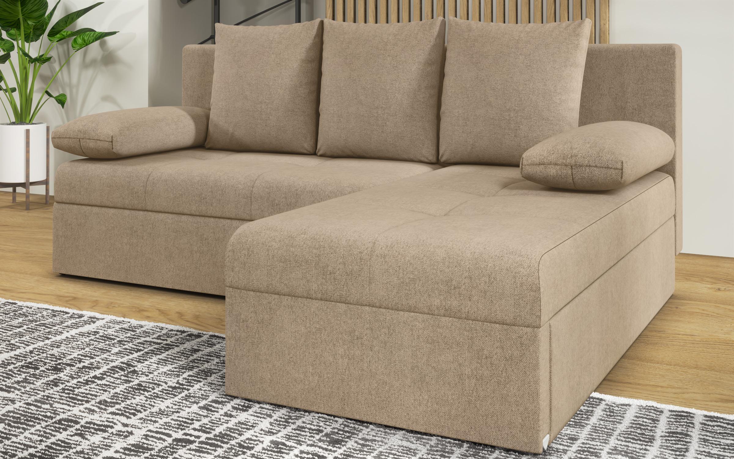 Extendable corner sofa Aleto, light beige  4