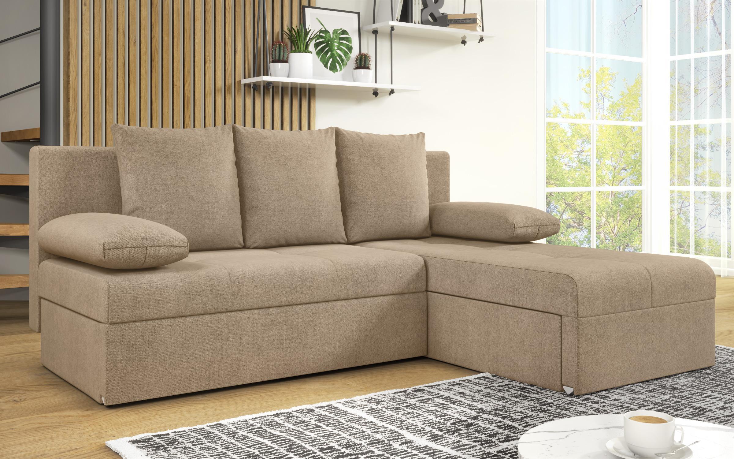 Extendable corner sofa Aleto, light beige  3