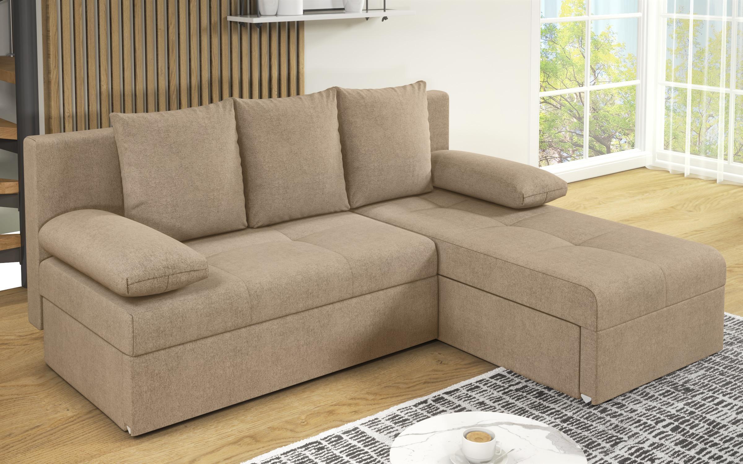 Extendable corner sofa Aleto, light beige  5