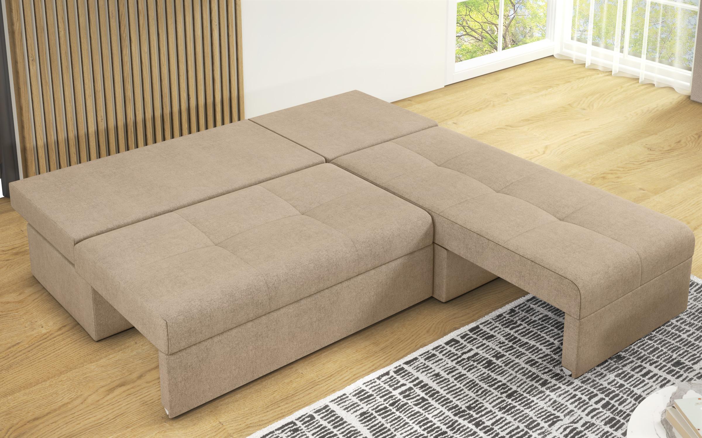 Extendable corner sofa Aleto, light beige  6