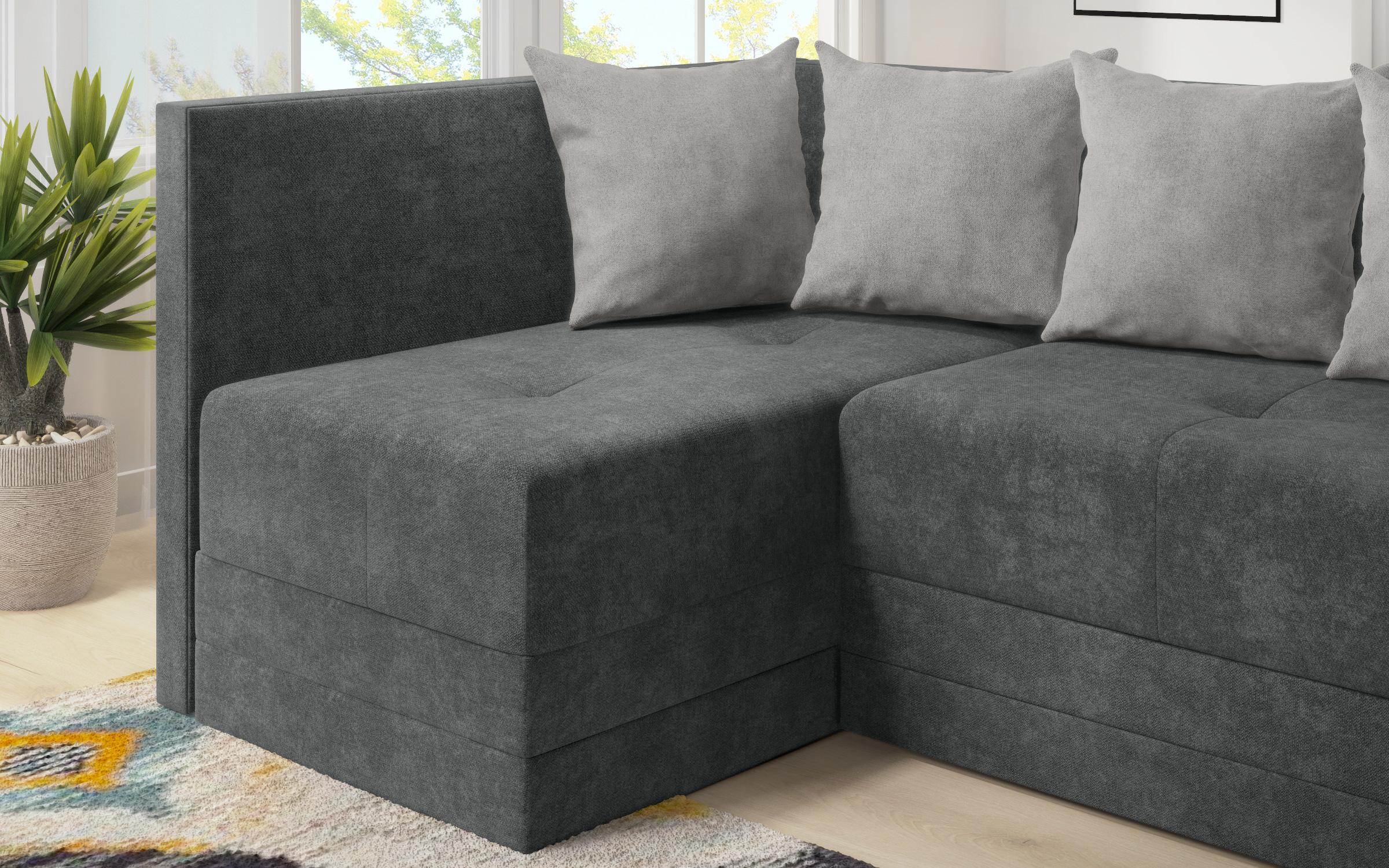 Extendable sofa Alora, grey + light grey  6