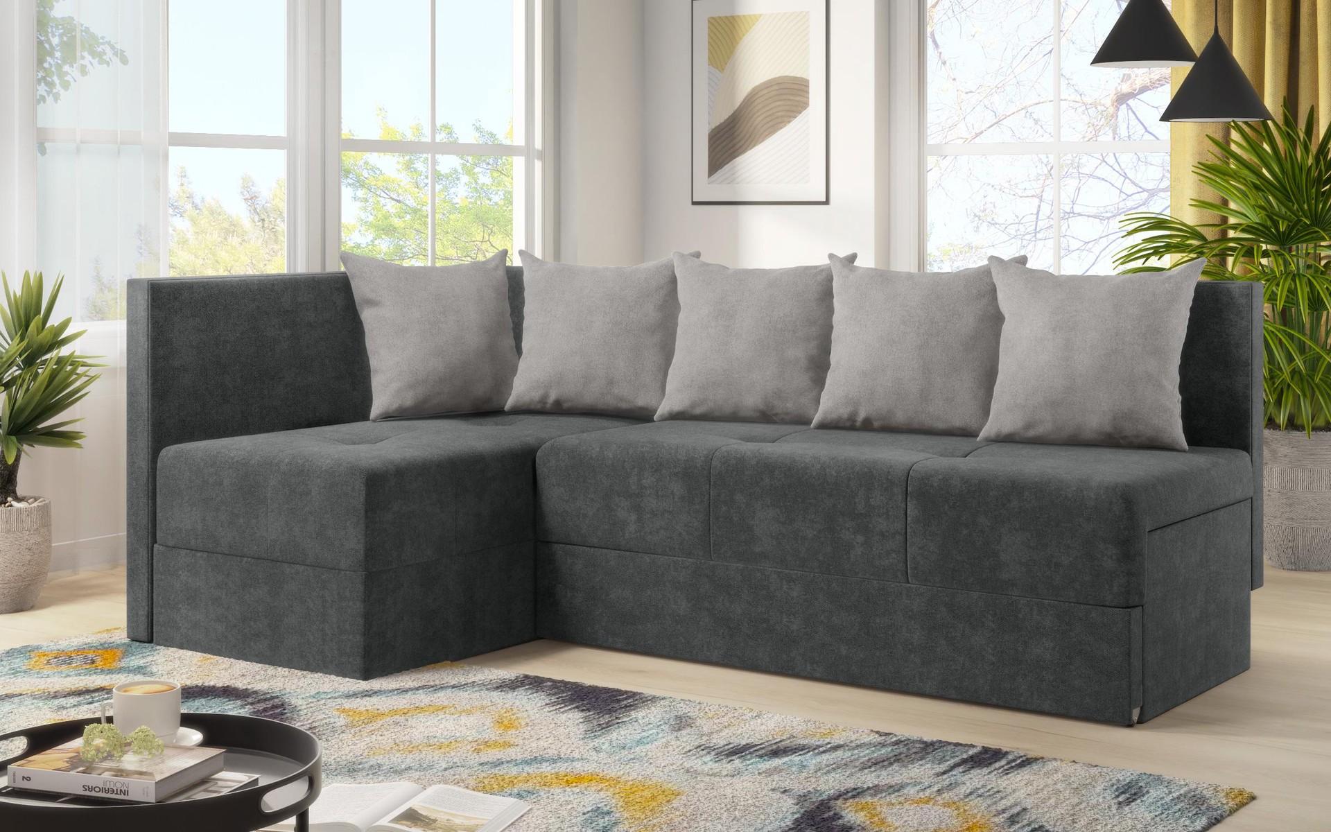 Extendable corner sofa Alora, grey + light grey  3