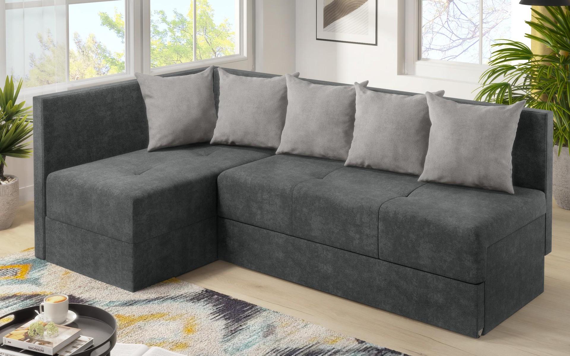 Extendable corner sofa Alora, grey + light grey  4
