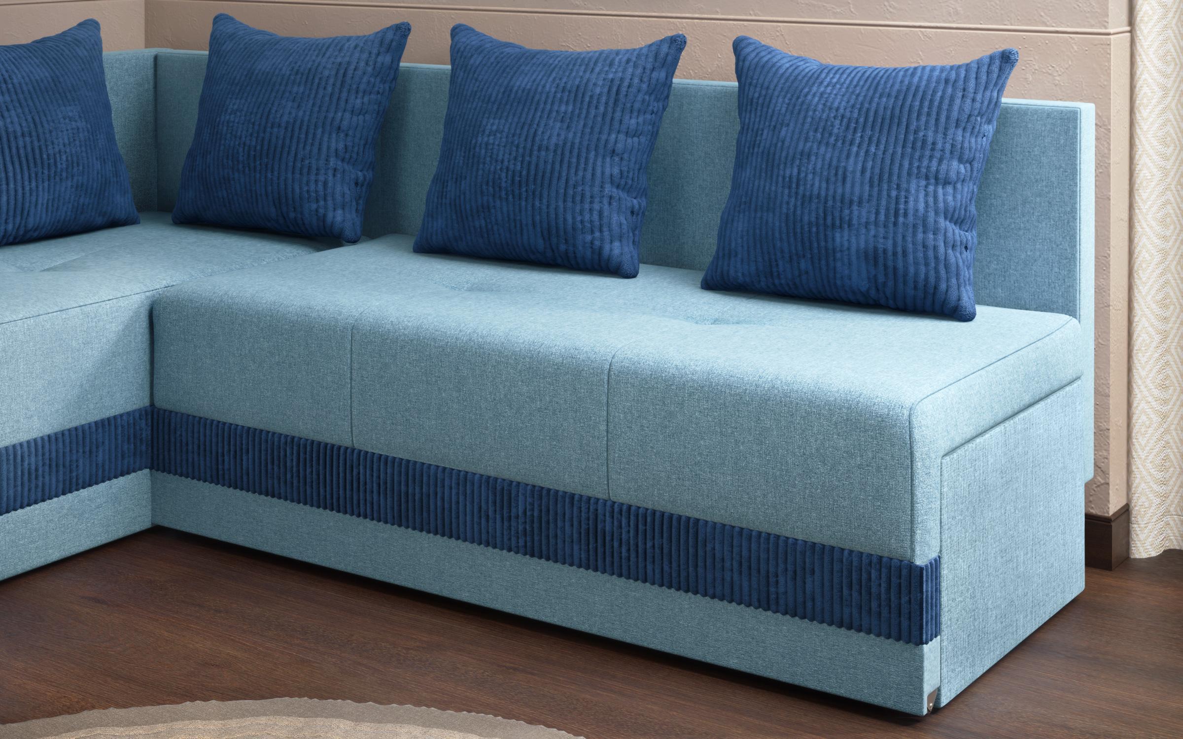 Extendable corner sofa Areti, turquoise + blue  5