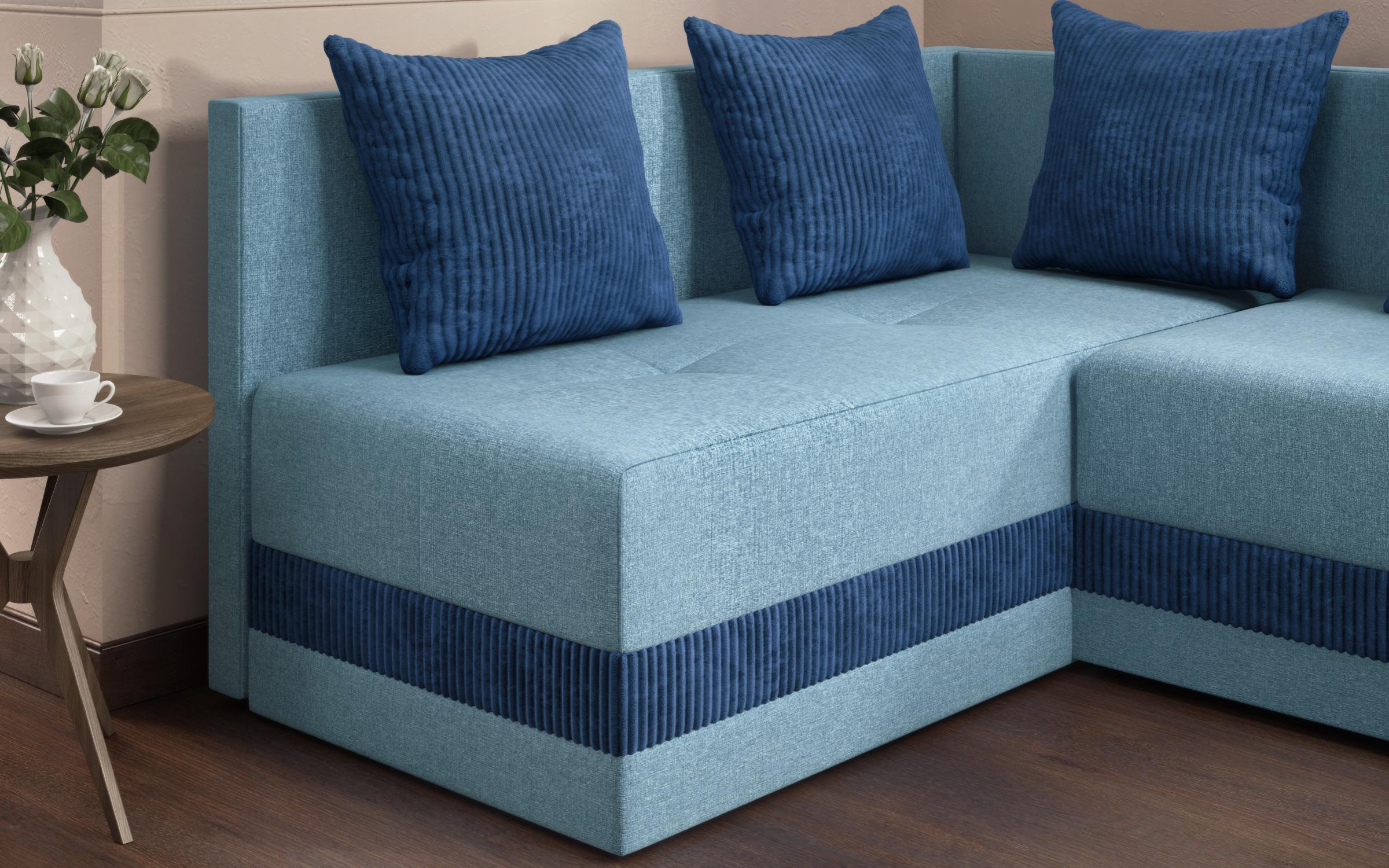 Extendable corner sofa Areti, turquoise + blue  6
