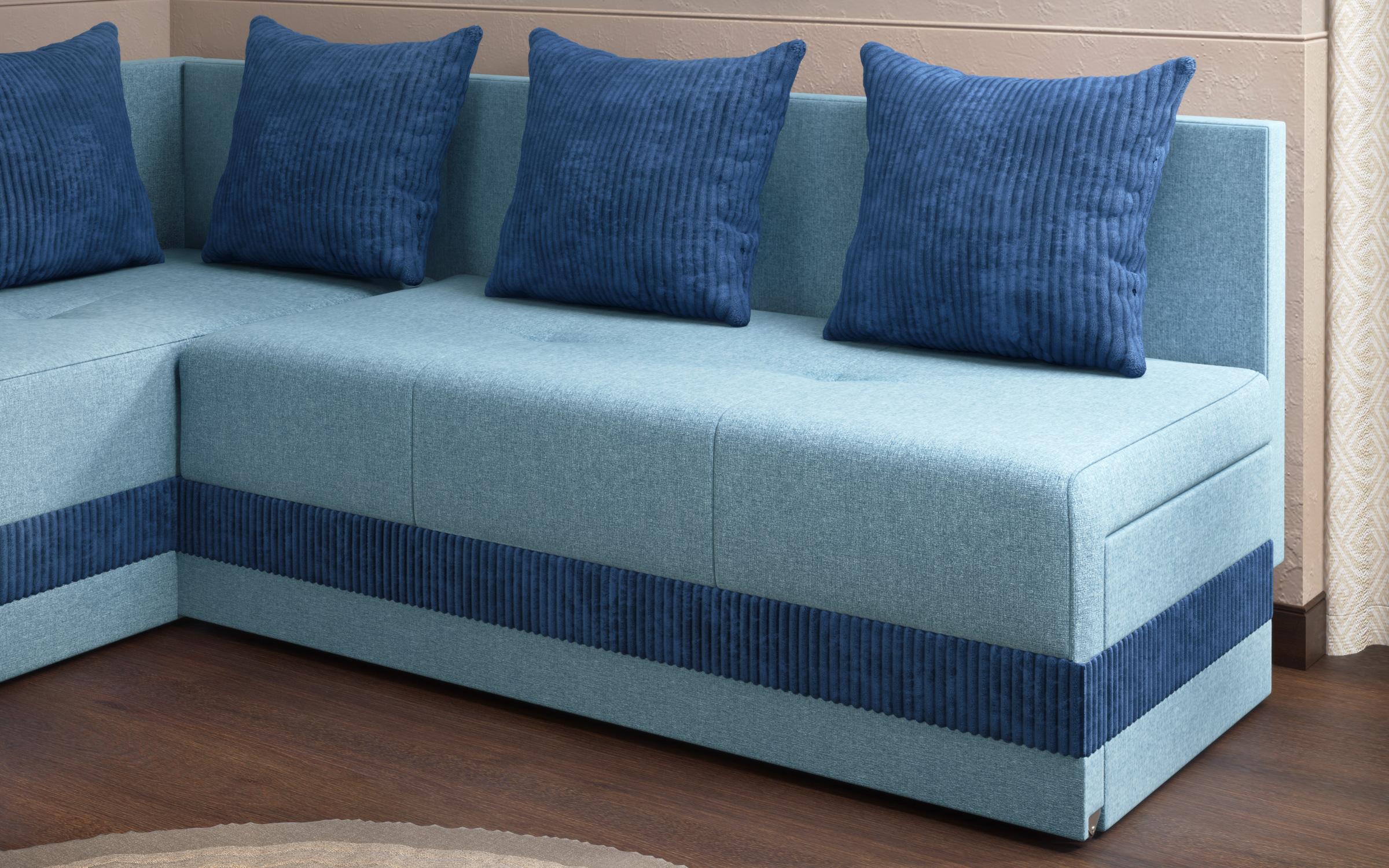 Extendable sofa Areti, turquoise + blue  6