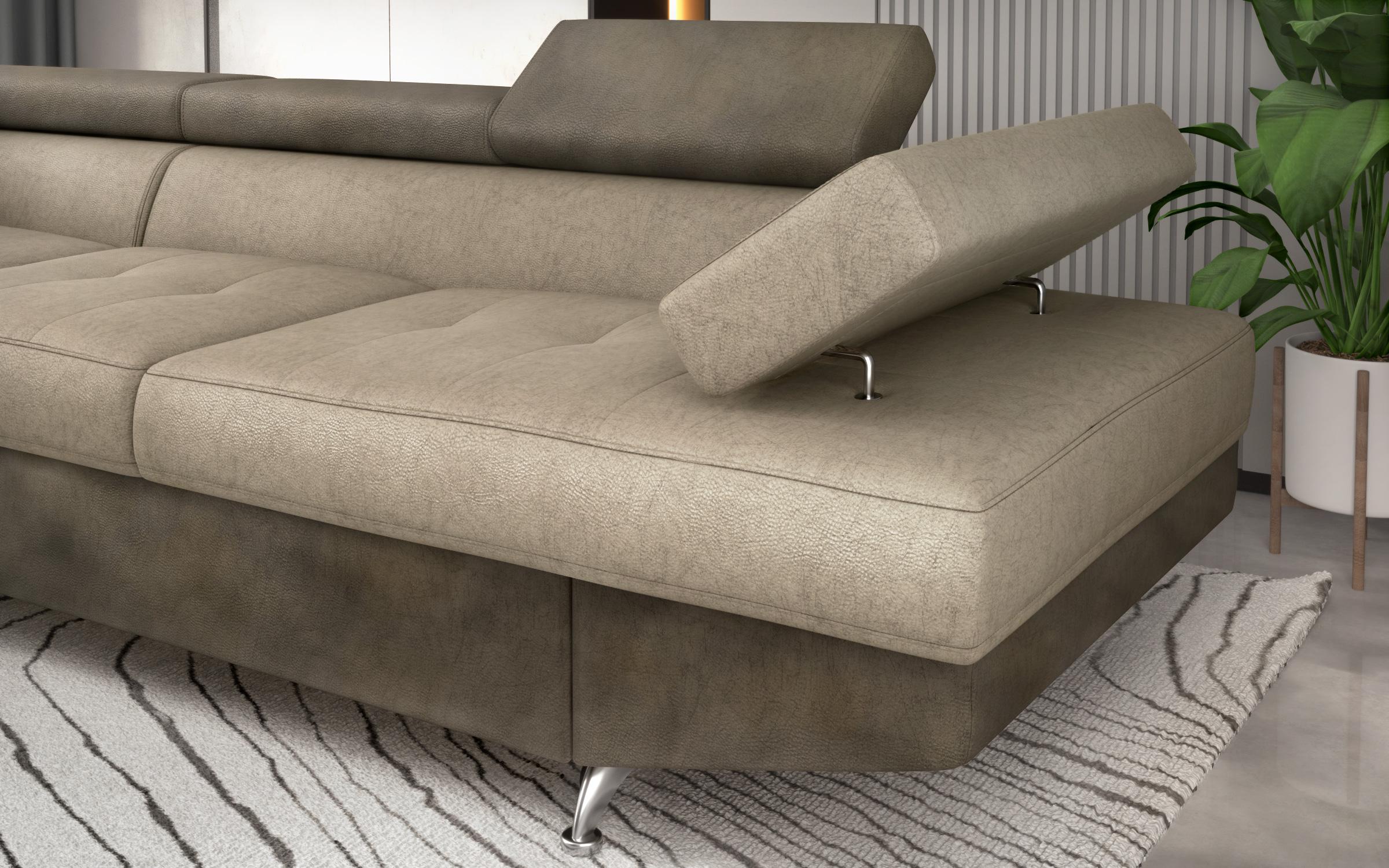 Extendable corner sofa Bark M, Barrington Coffee +  Barrington Cream  8