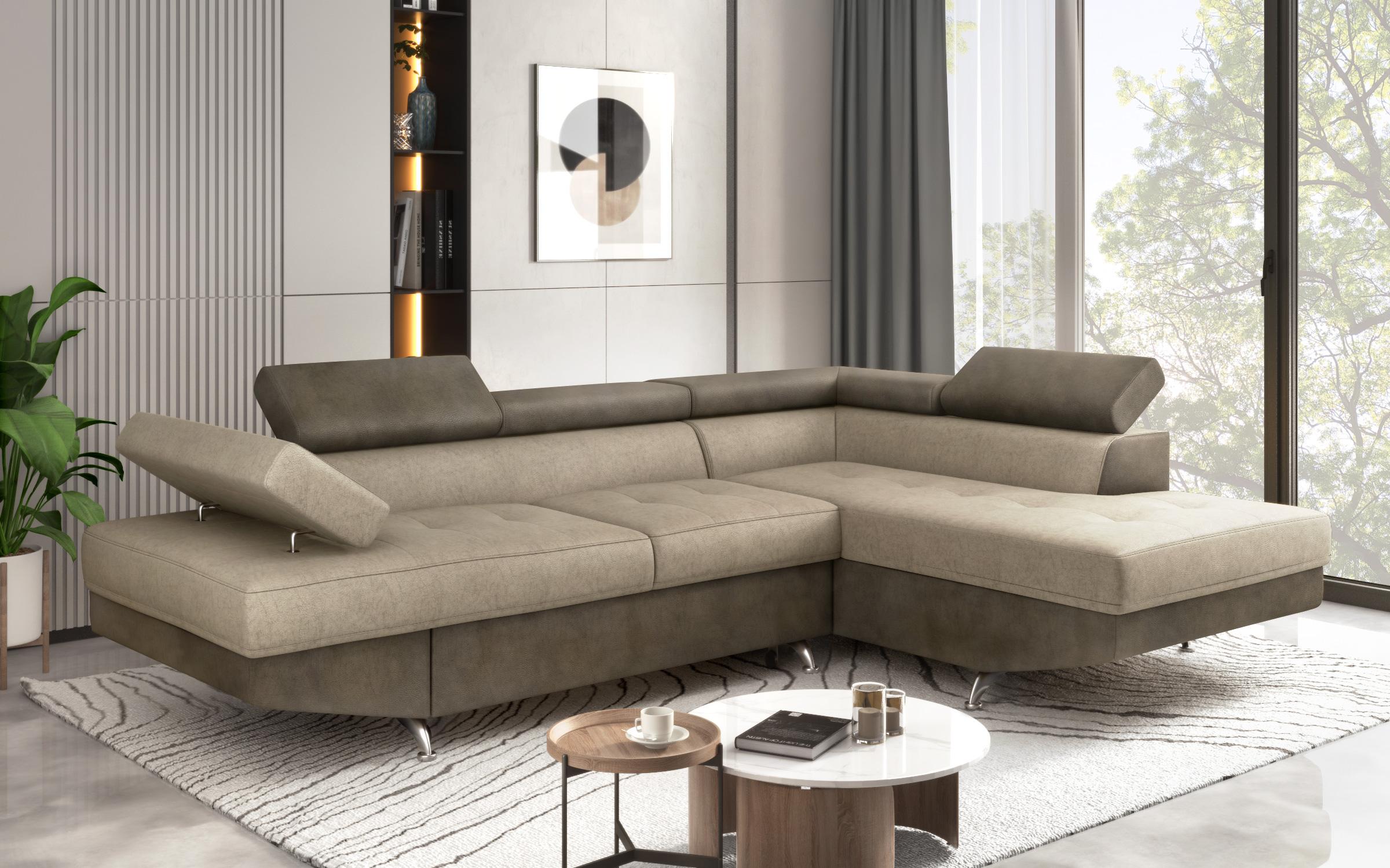 Extendable corner sofa Bark M, Barrington Coffee +  Barrington Cream  4